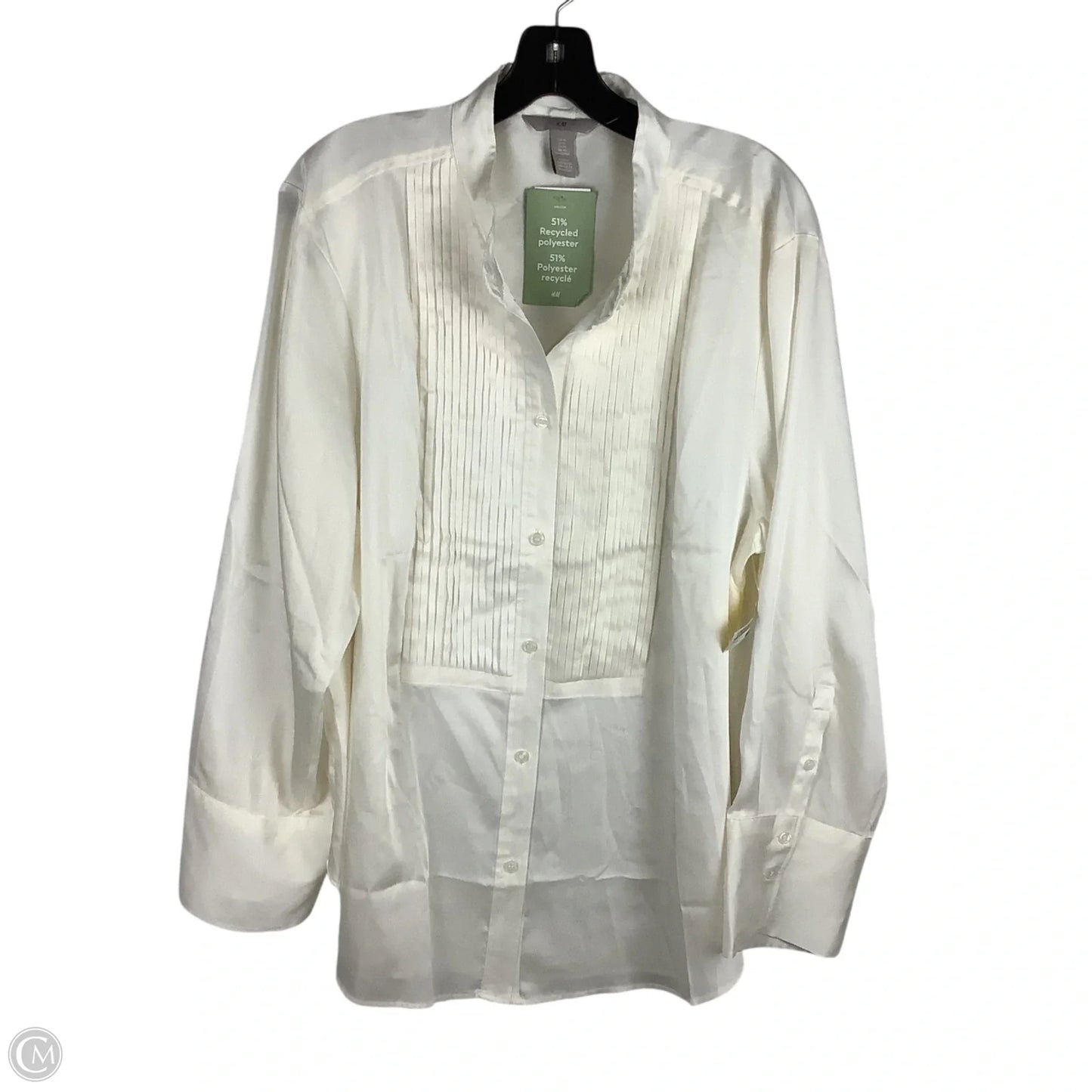 Top Long Sleeve By H&m In White, Size: Xl