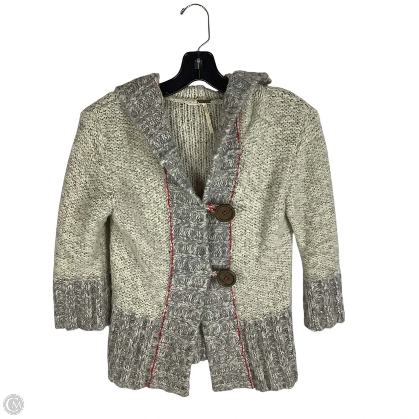 Sweater Cardigan By Free People In Grey, Size: S