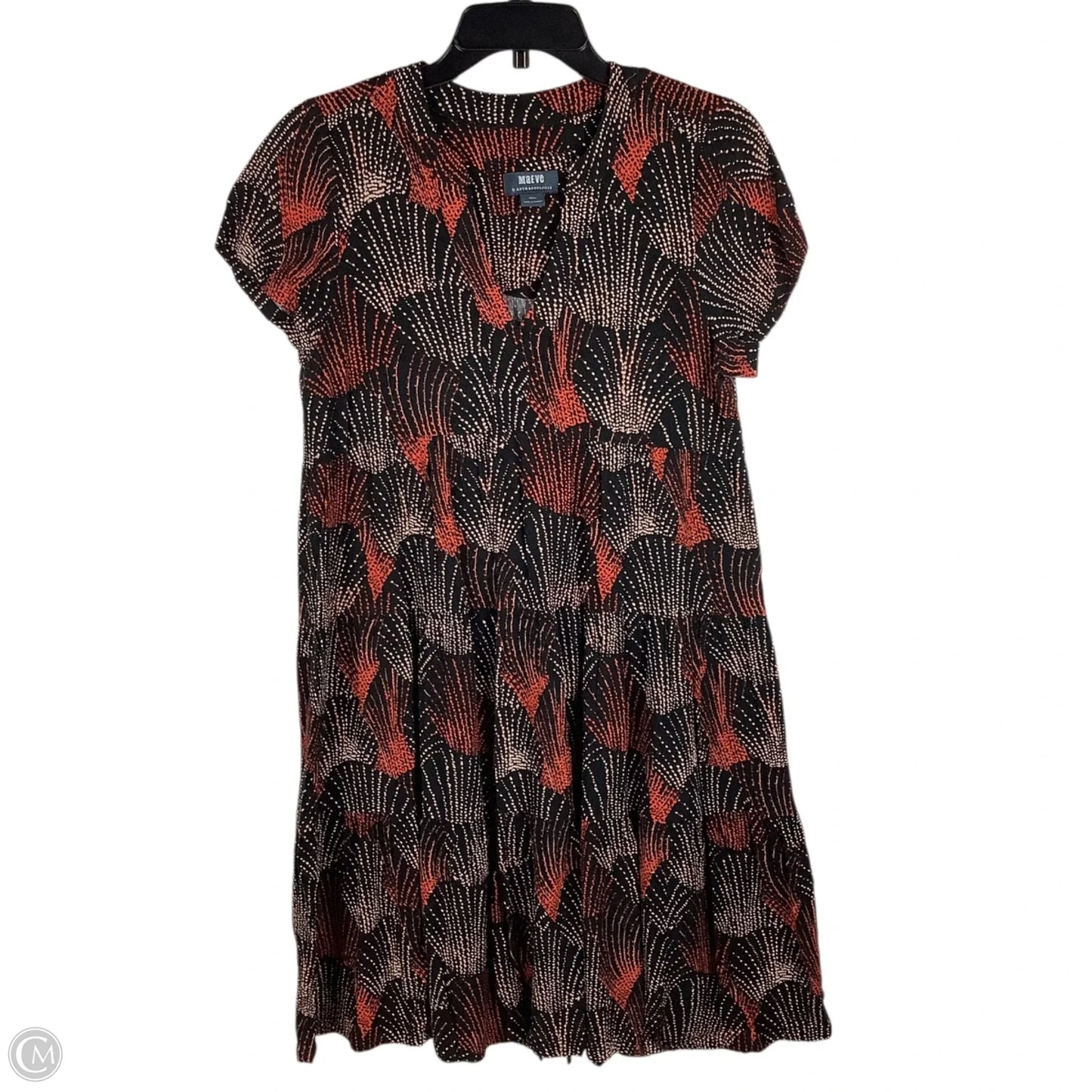Dress Casual Short By Maeve In Black & Orange, Size: S