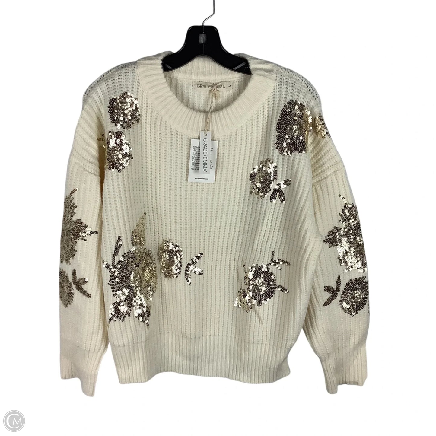 Sweater By Cmc In Cream, Size: L