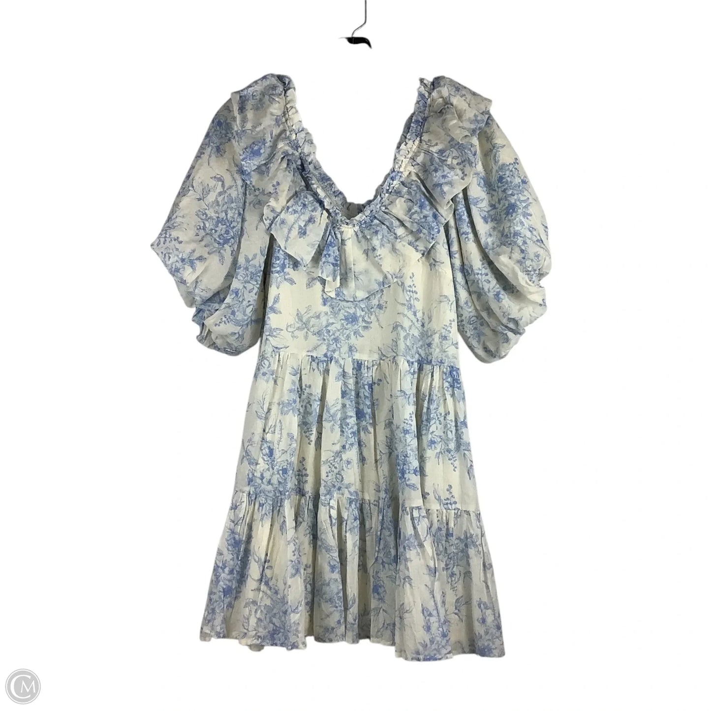Dress Party Short By &merci In Blue & Cream, Size: S