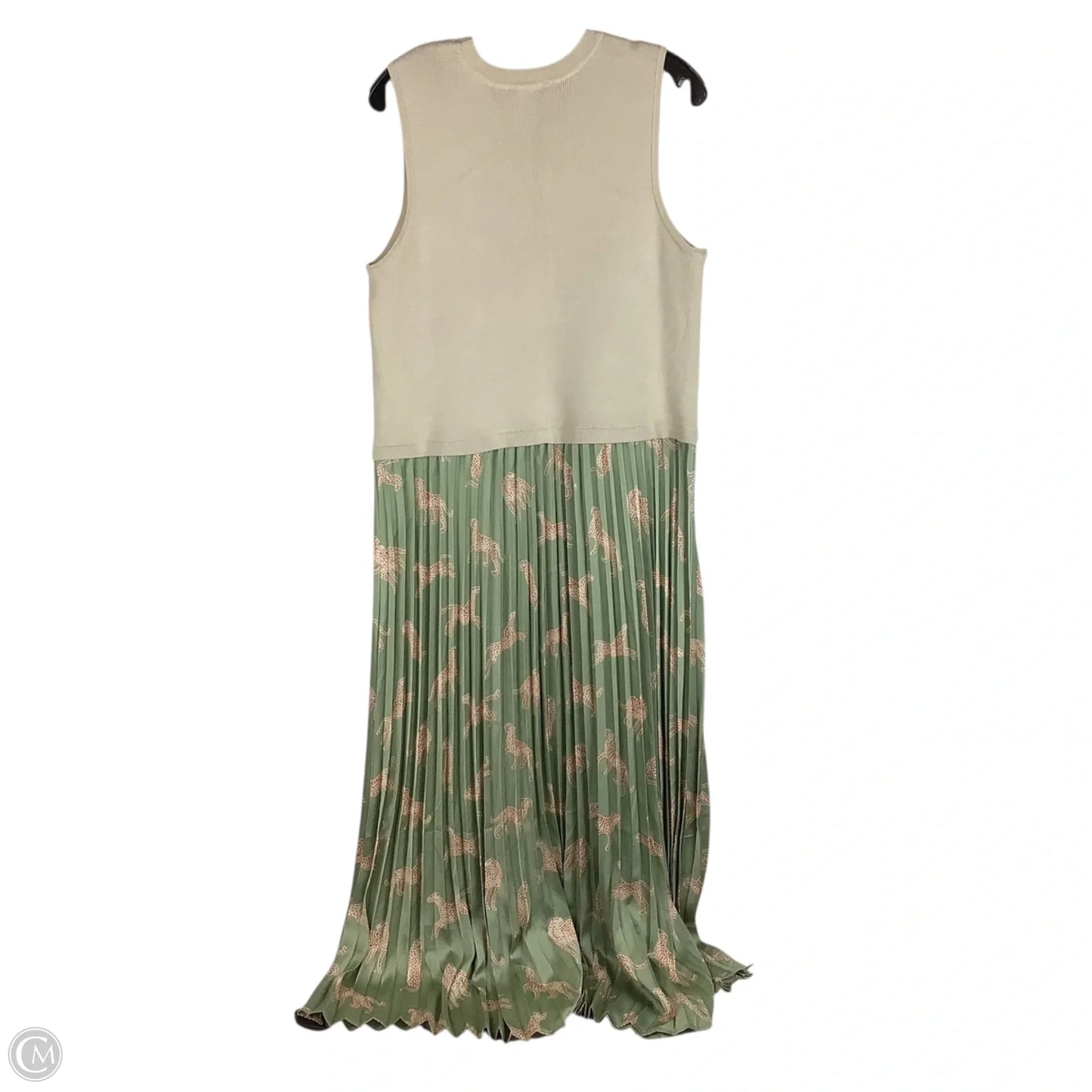 Dress Party Long By Skies Are Blue In Cream & Green, Size: Xl