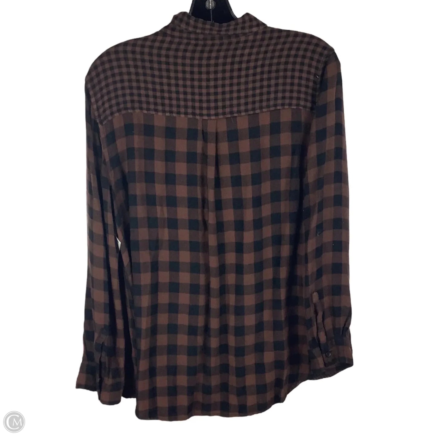Top Long Sleeve By Beachlunchlounge In Brown, Size: L