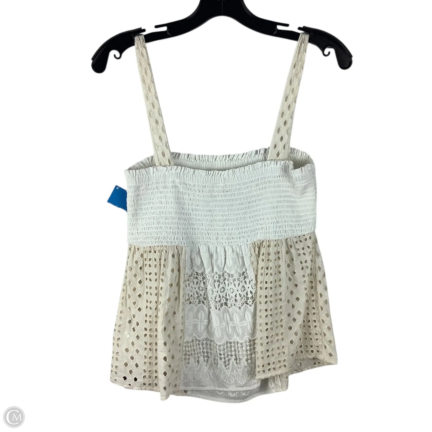 Top Sleeveless By Anthropologie In Cream, Size: S