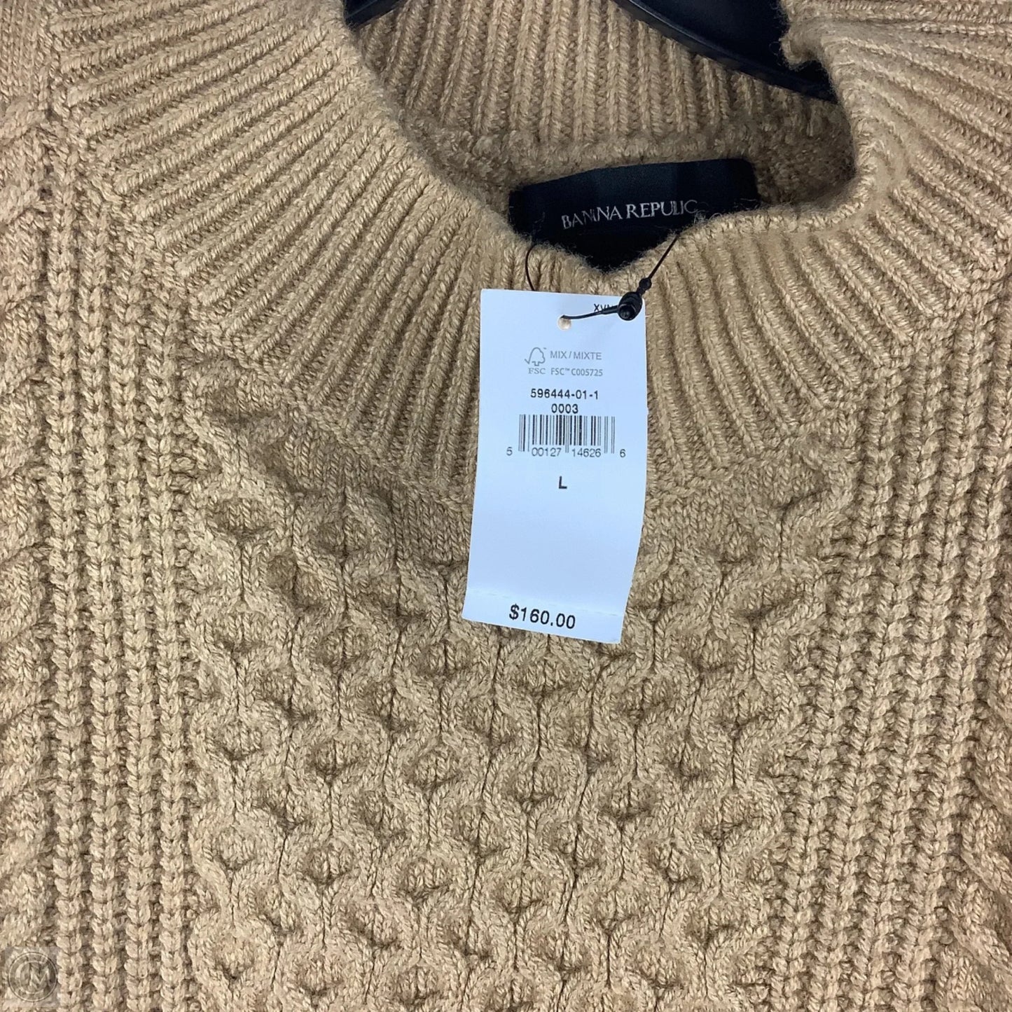 Dress Sweater By Banana Republic In Tan, Size: L