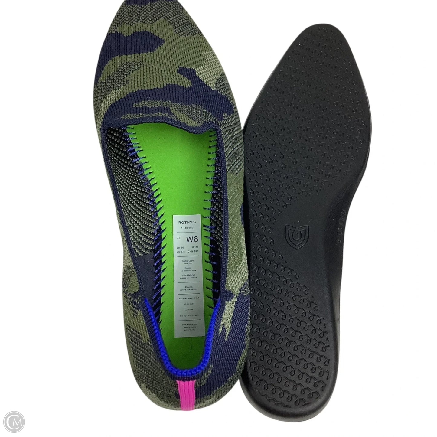 Shoes Flats By Rothys In Camouflage Print, Size: 6