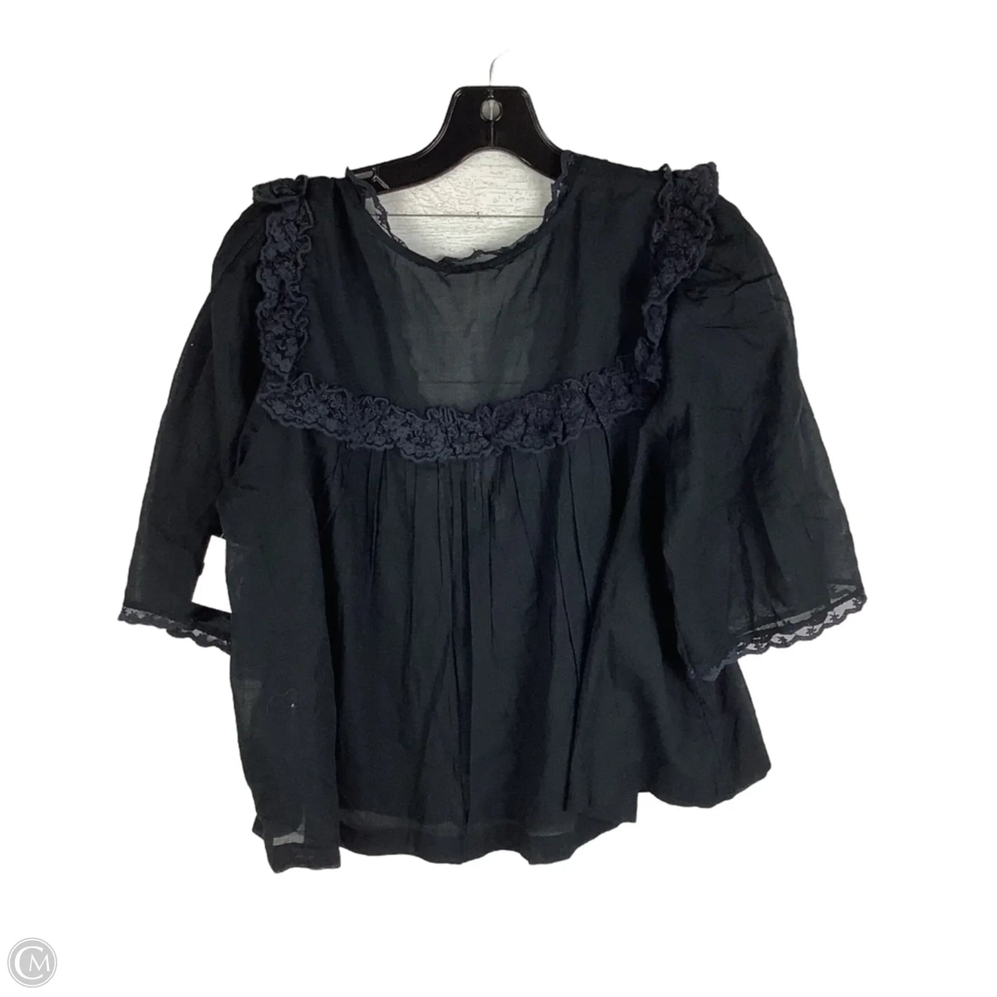 Top Long Sleeve By Free People In Black, Size: M