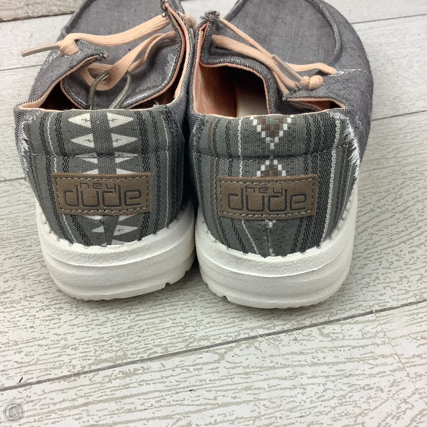 Shoes Flats By Hey Dude In Grey, Size: 6