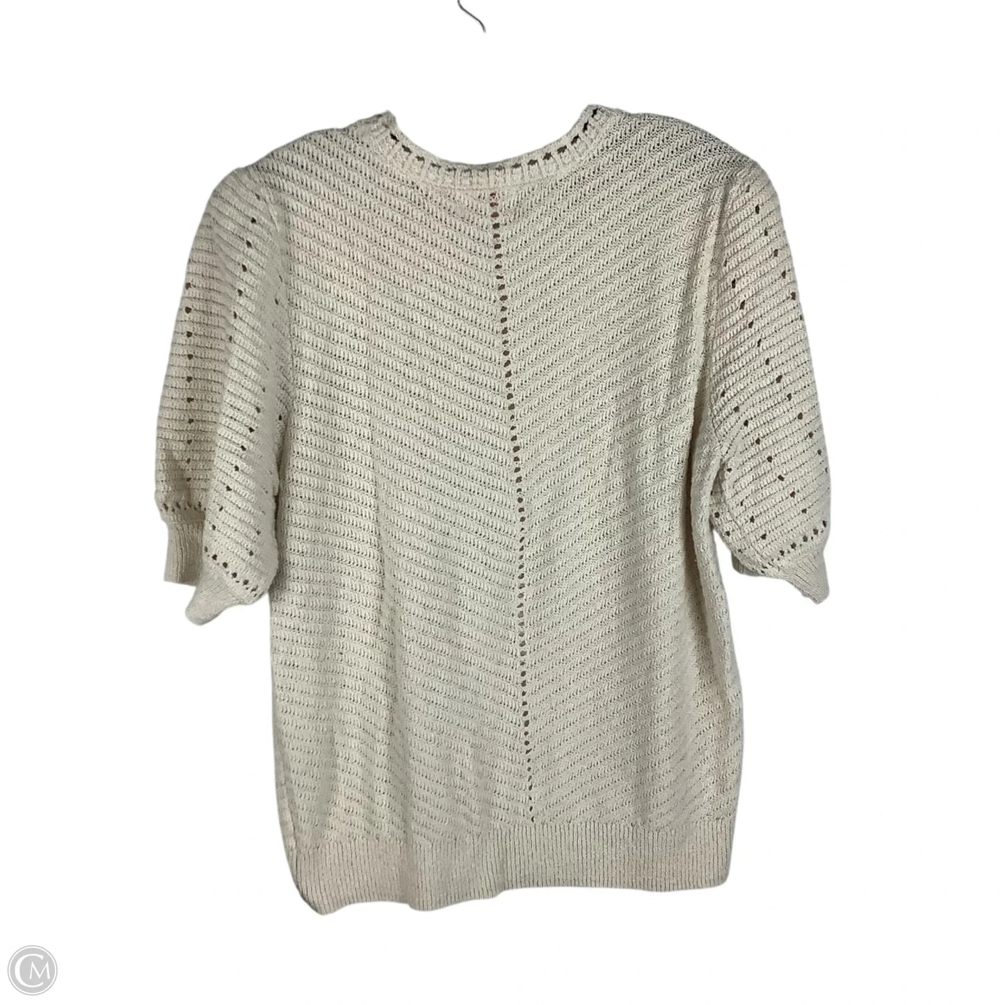 Sweater Short Sleeve By Knox Rose In Cream, Size: Xl