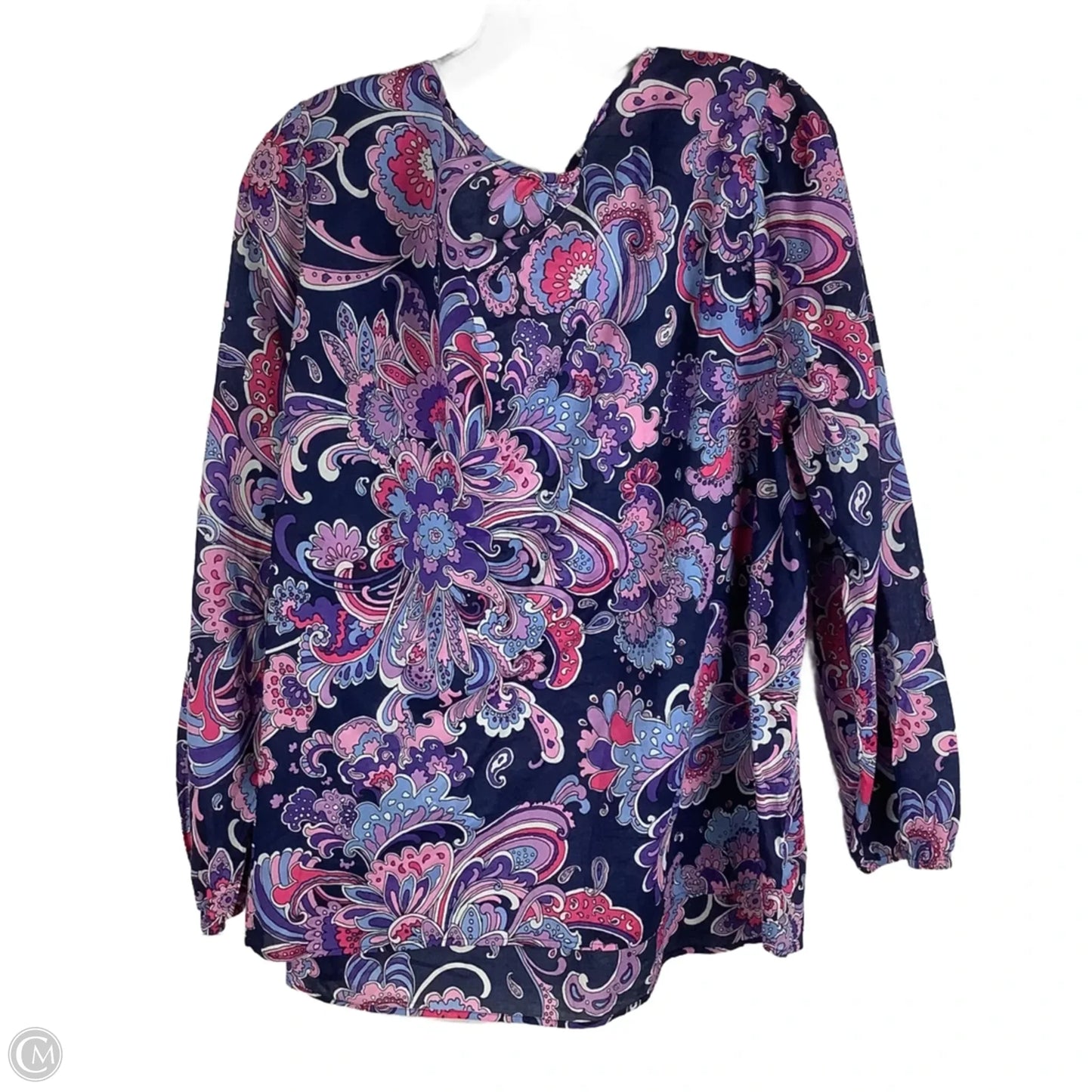Top Long Sleeve By Talbots In Purple, Size: 2x