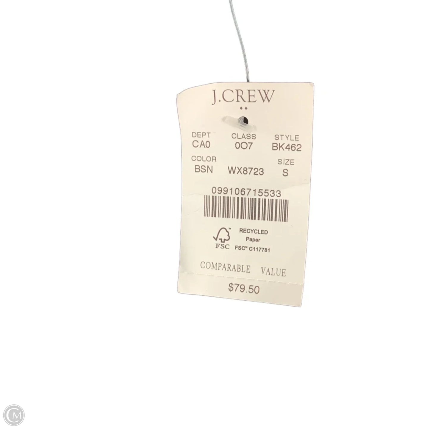 Top Long Sleeve By J. Crew In Plaid Pattern, Size: S