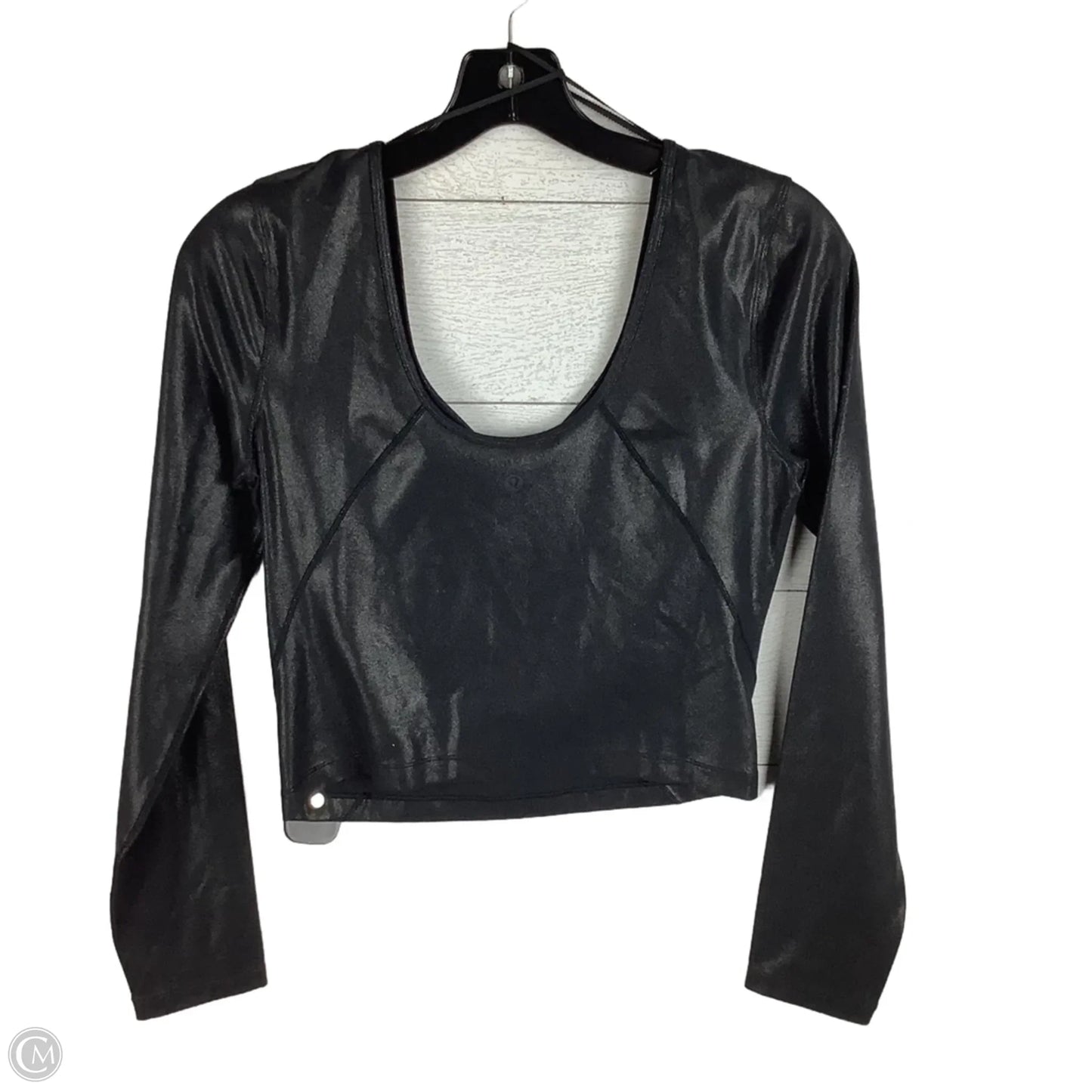 Athletic Top Long Sleeve Crewneck By Lululemon In Black, Size: 8