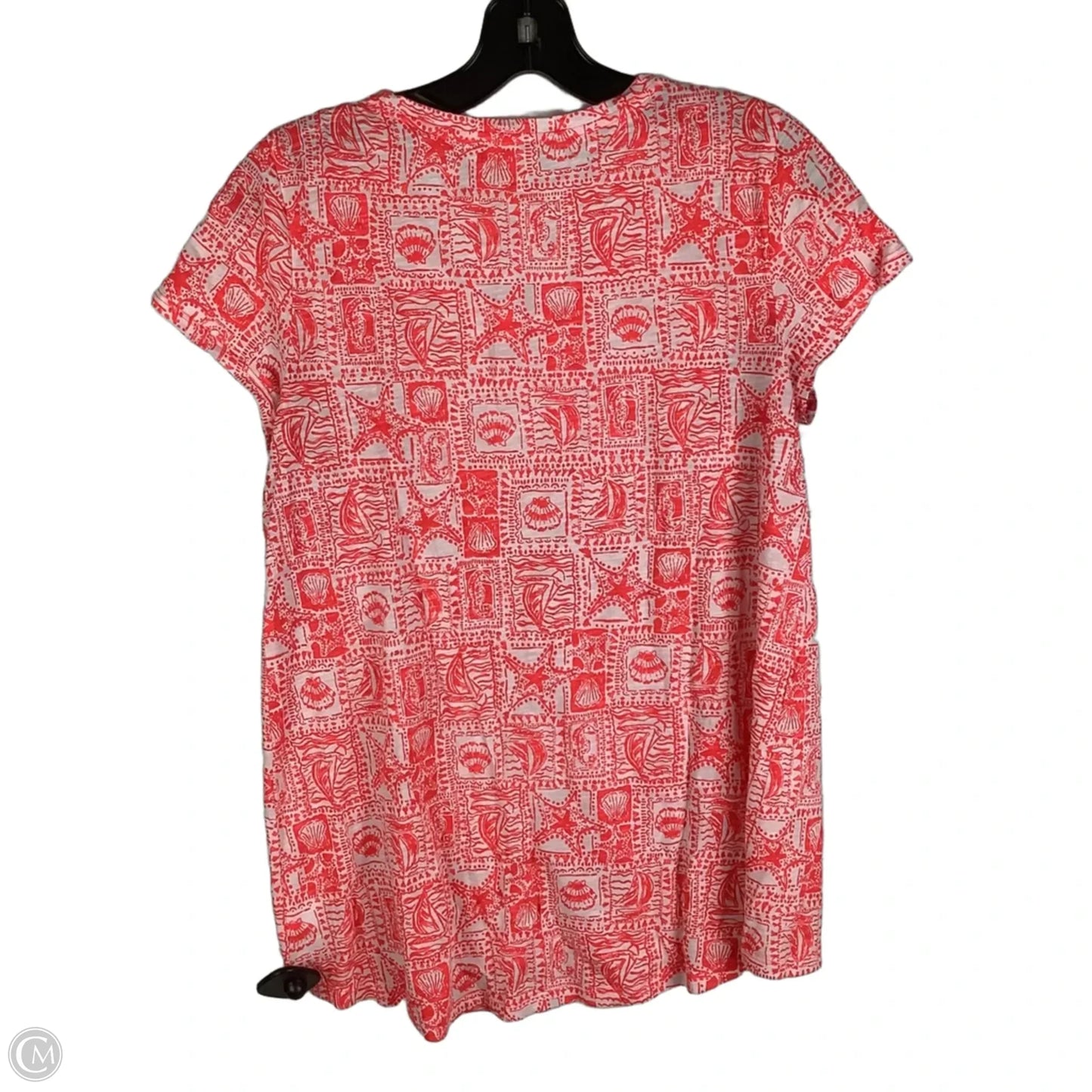 Top Short Sleeve Designer By Lilly Pulitzer In Pink, Size: S