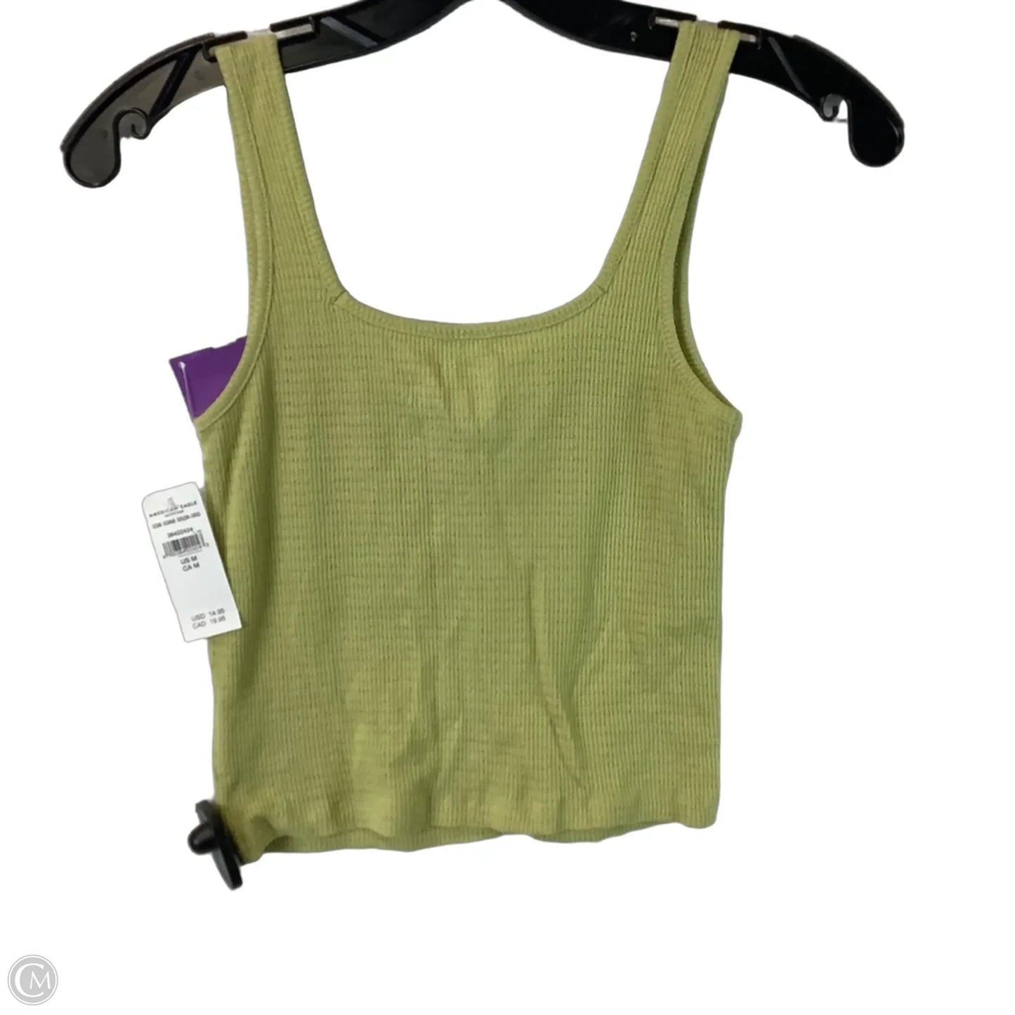 Top Sleeveless By American Eagle In Green, Size: M
