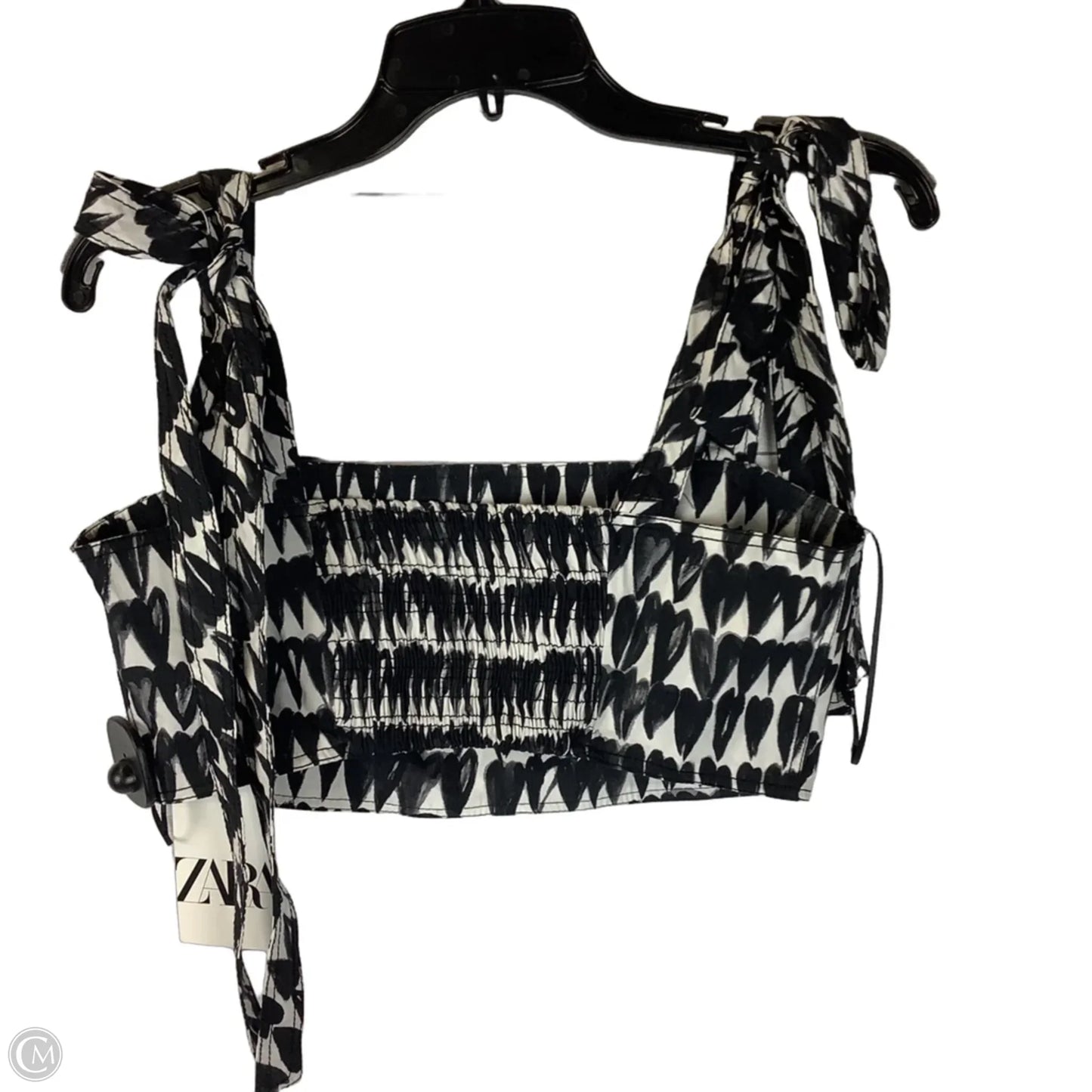 Top Sleeveless By Zara In Black, Size: S