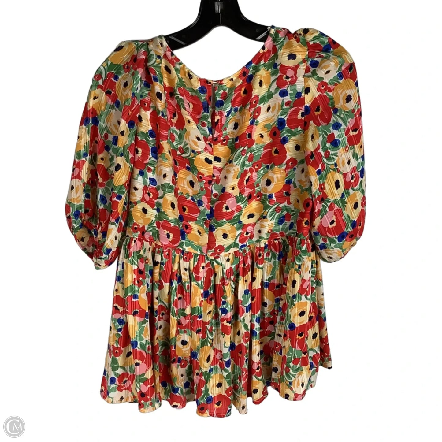 Top Short Sleeve By Umgee In Floral Print, Size: S