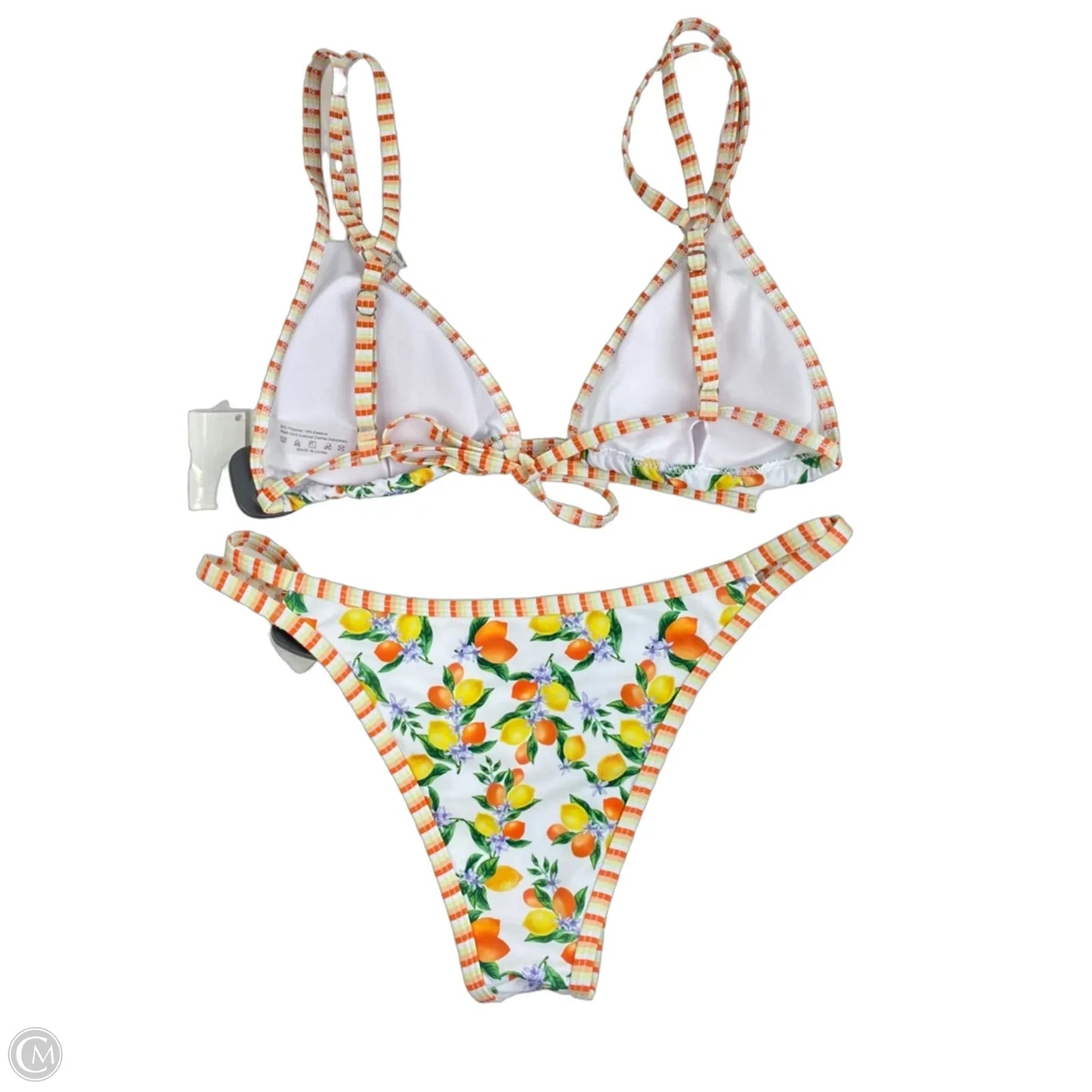 Swimsuit 2pc By Clothes Mentor In Orange & Yellow, Size: L