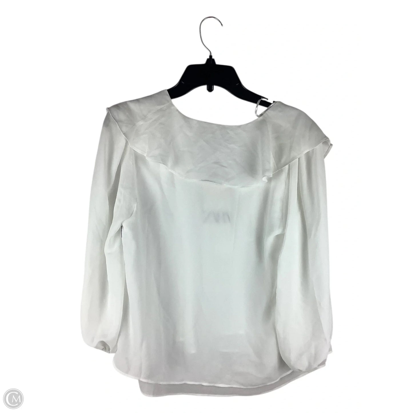 Top Long Sleeve By Zara In White, Size: S