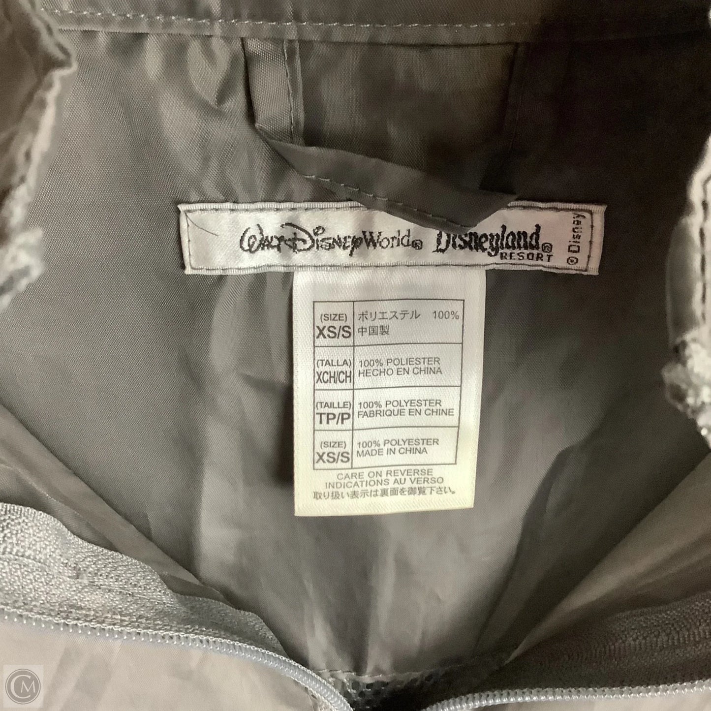 Jacket Windbreaker By Disney Store In Grey, Size: Xs/S