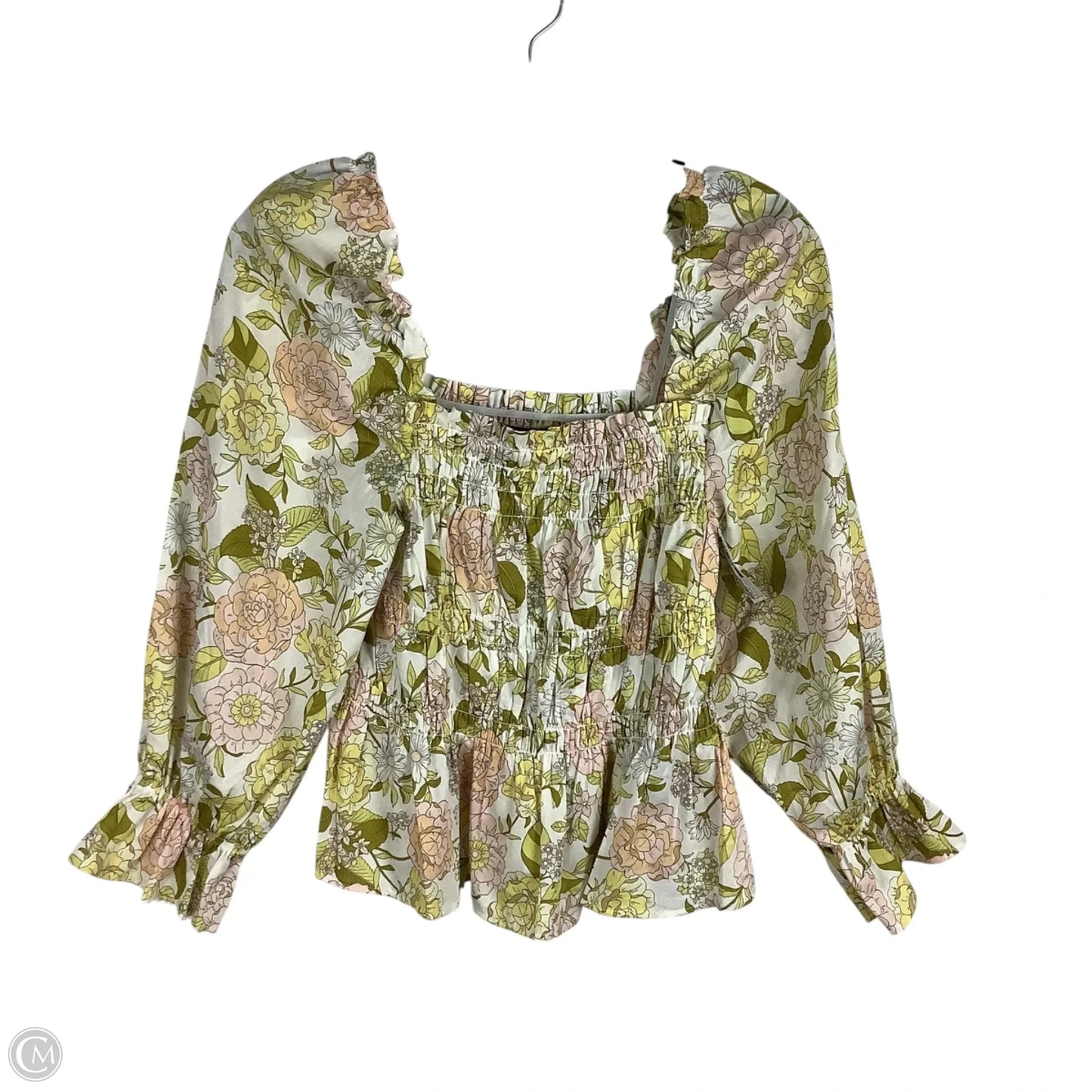 Top Long Sleeve By Who What Wear In Floral Print, Size: S