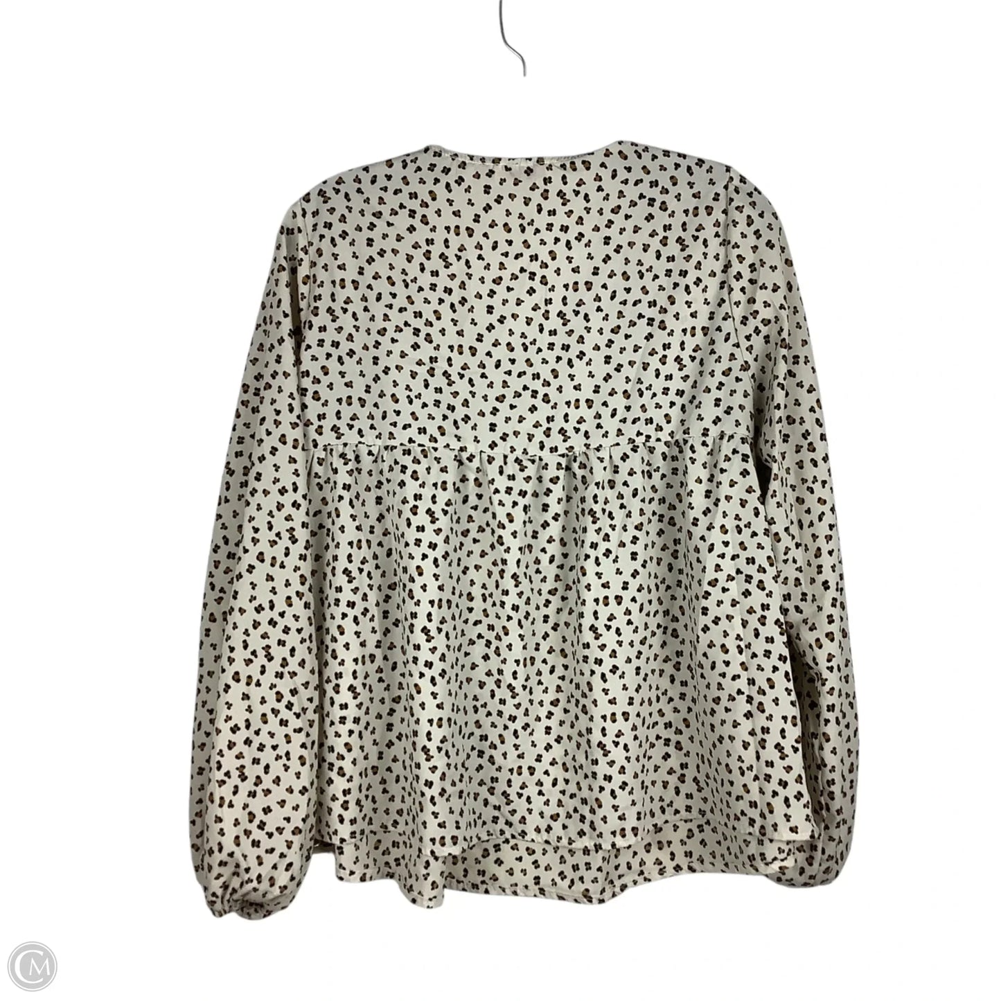 Top Long Sleeve By Andree By Unit In Animal Print, Size: S