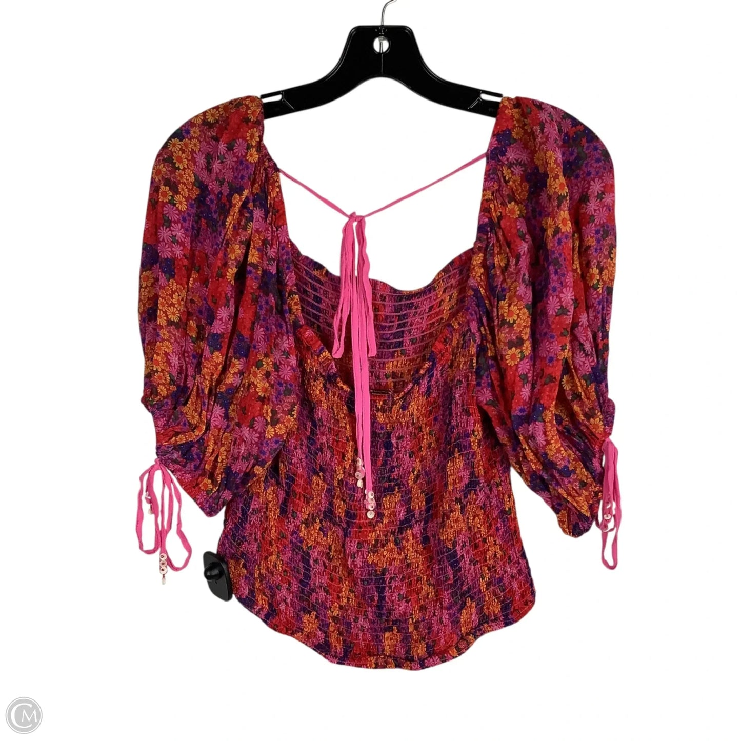 Top Short Sleeve By Free People In Pink, Size: S
