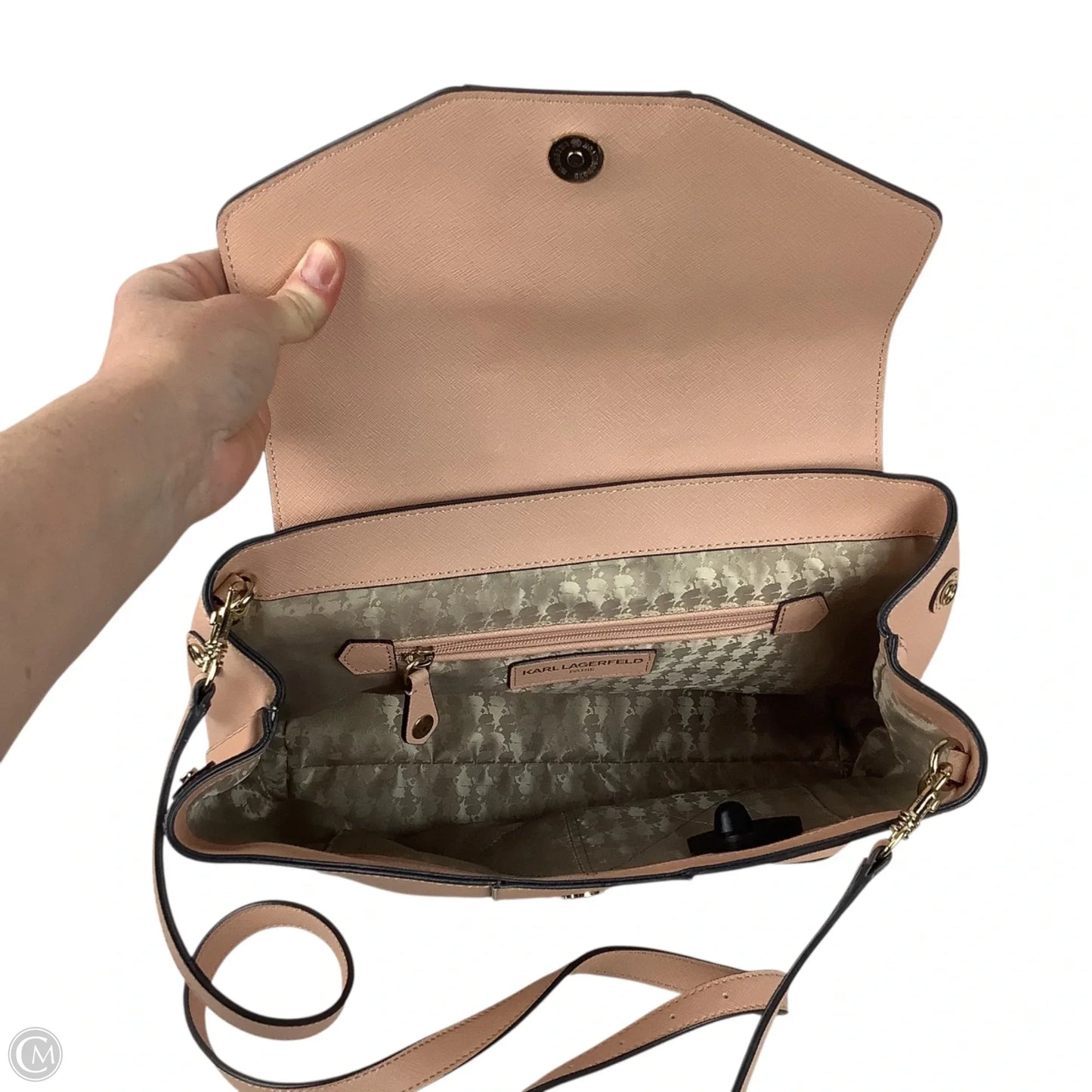Crossbody Designer By Karl Lagerfeld, Size: Medium