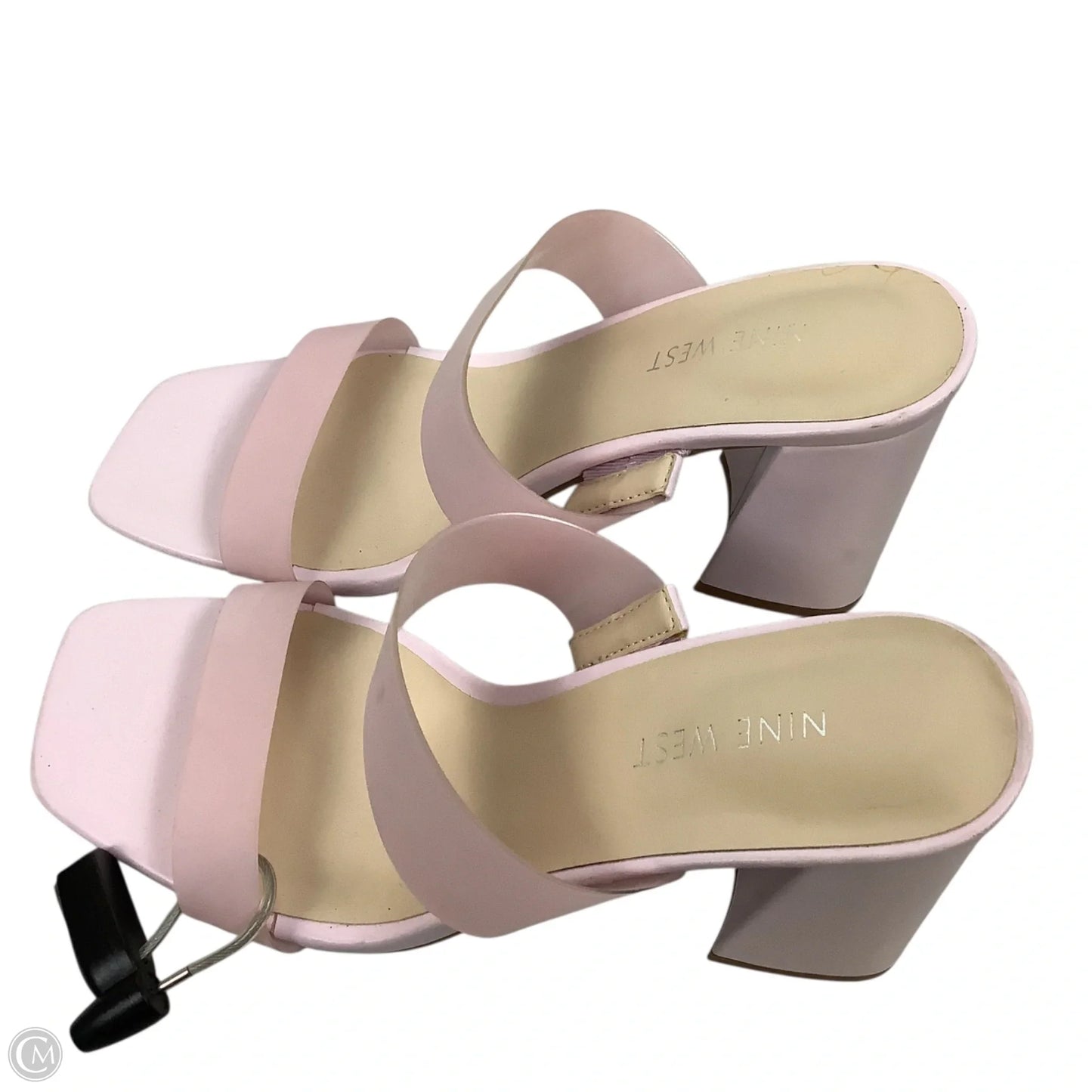 Sandals Heels Block By Nine West In Pink, Size: 8