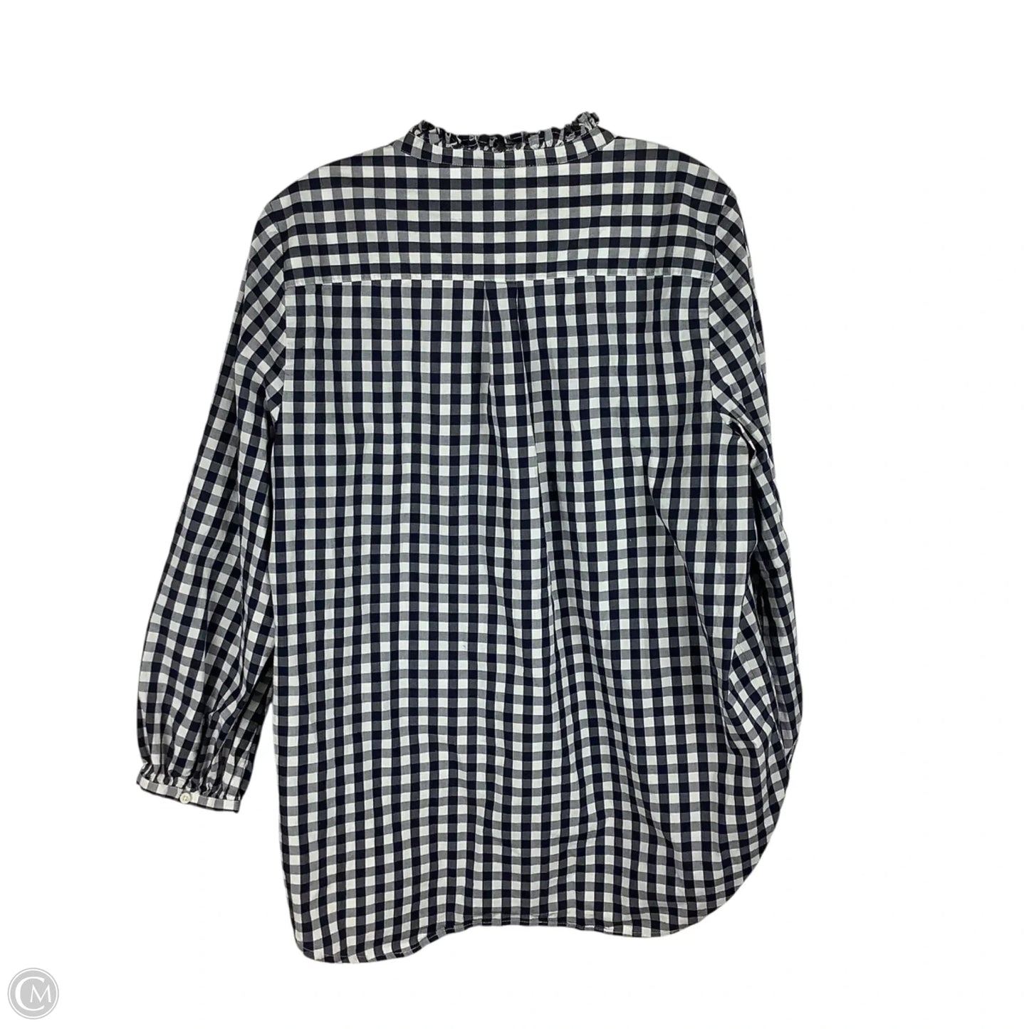 Top Long Sleeve By J. Crew In Checkered Pattern, Size: L