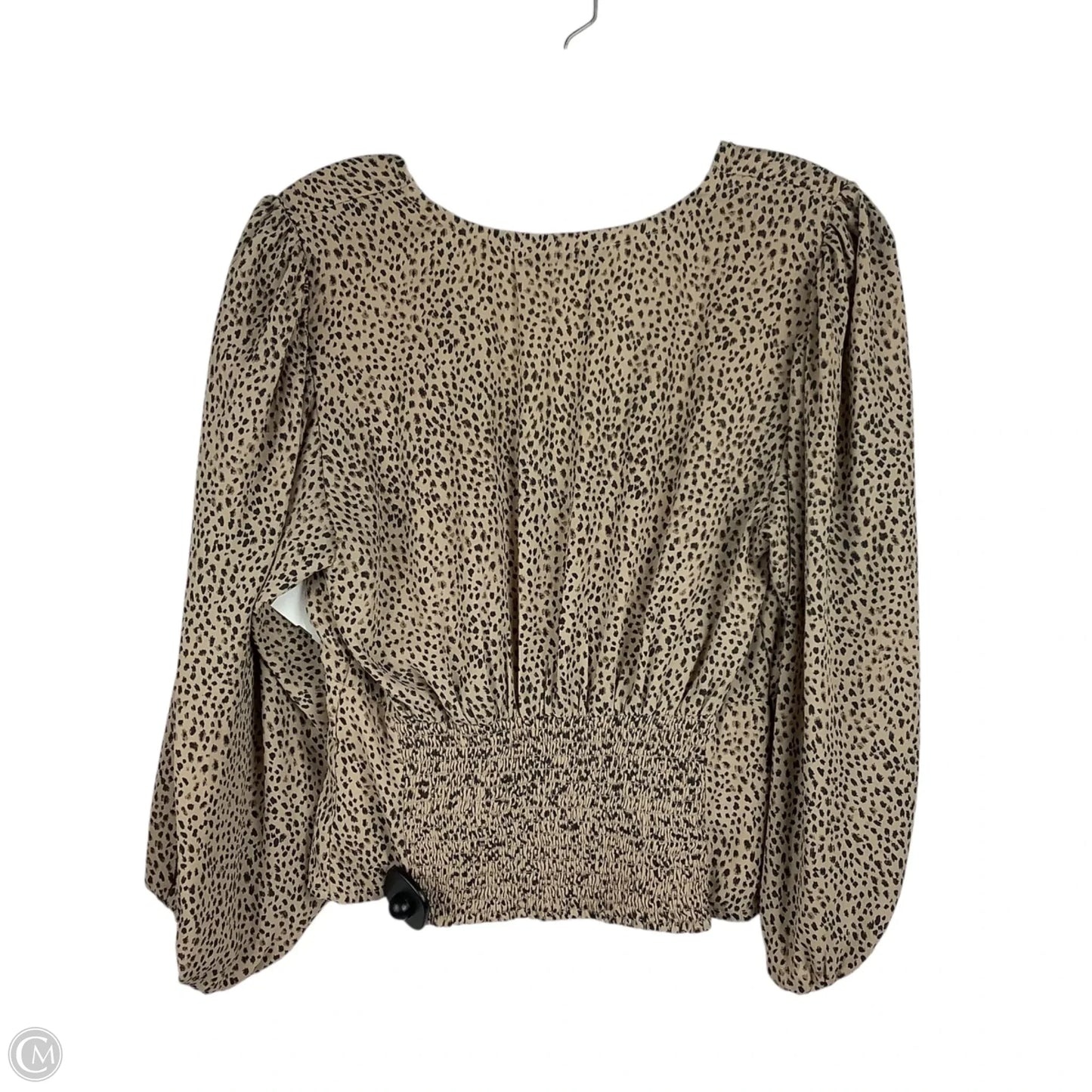 Top Long Sleeve By Abercrombie And Fitch In Animal Print, Size: M