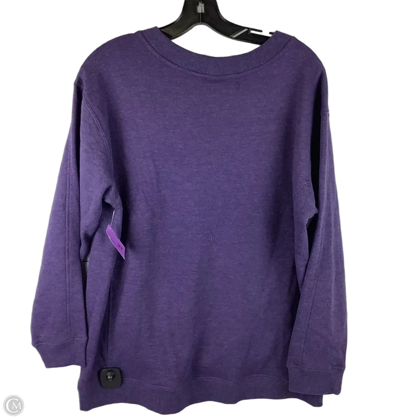 Sweatshirt Crewneck By Clothes Mentor In Orange & Purple, Size: L