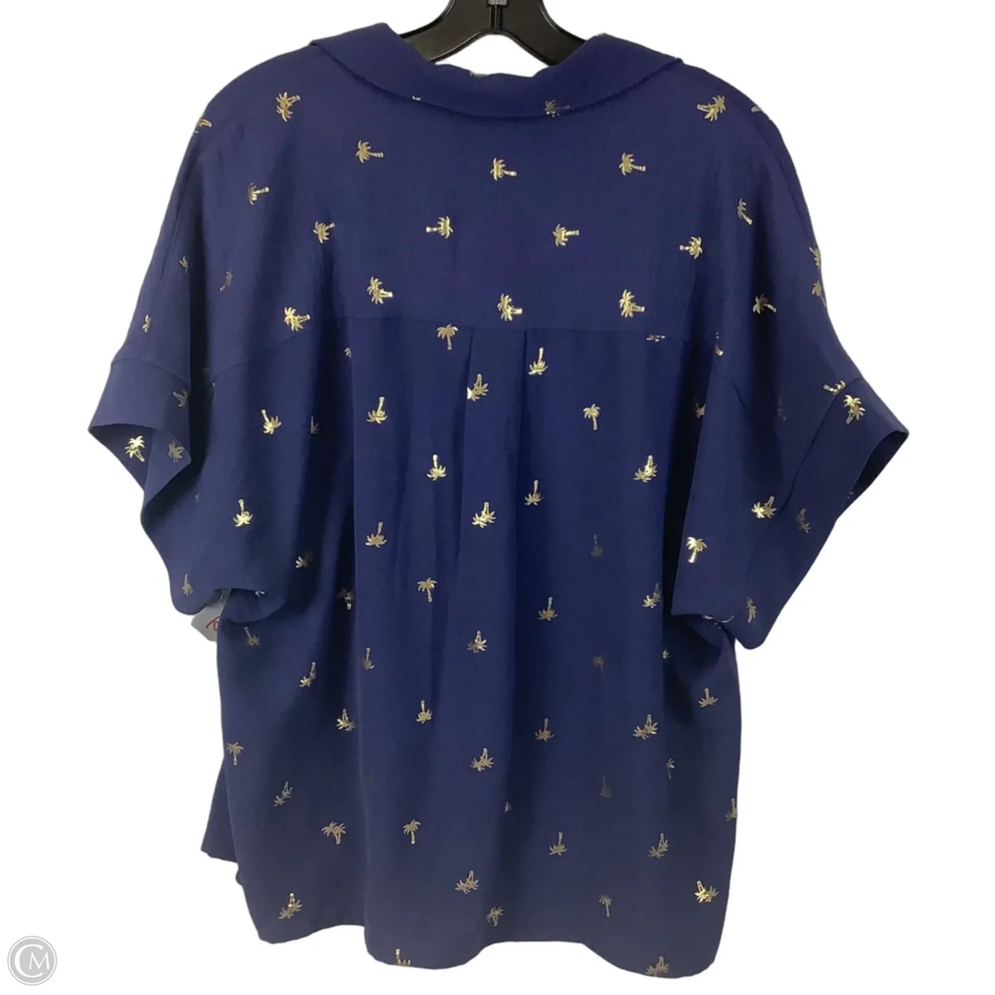 Top Short Sleeve By Chenault In Blue, Size: Xl