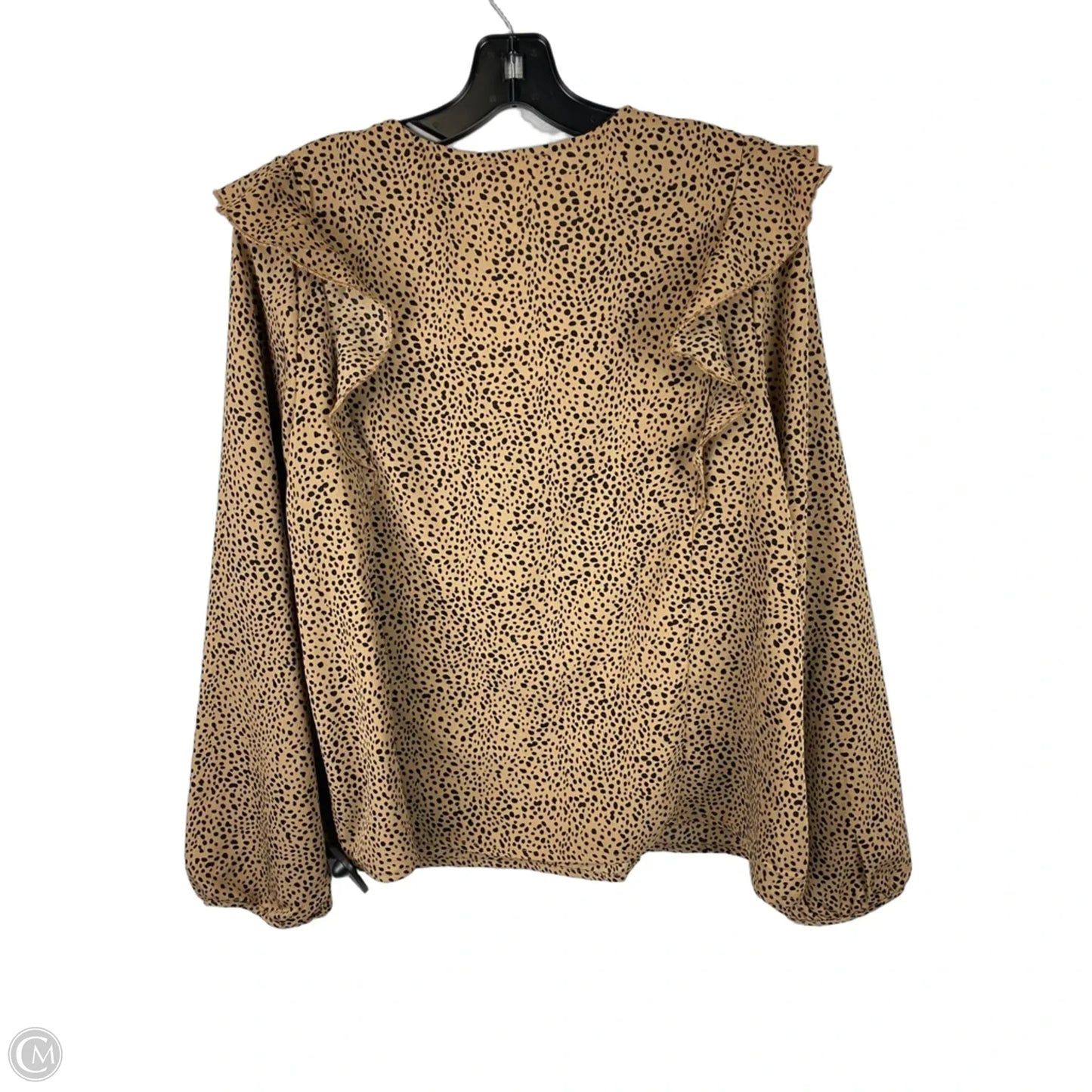 Top Long Sleeve By Vestique In Polkadot Pattern, Size: M
