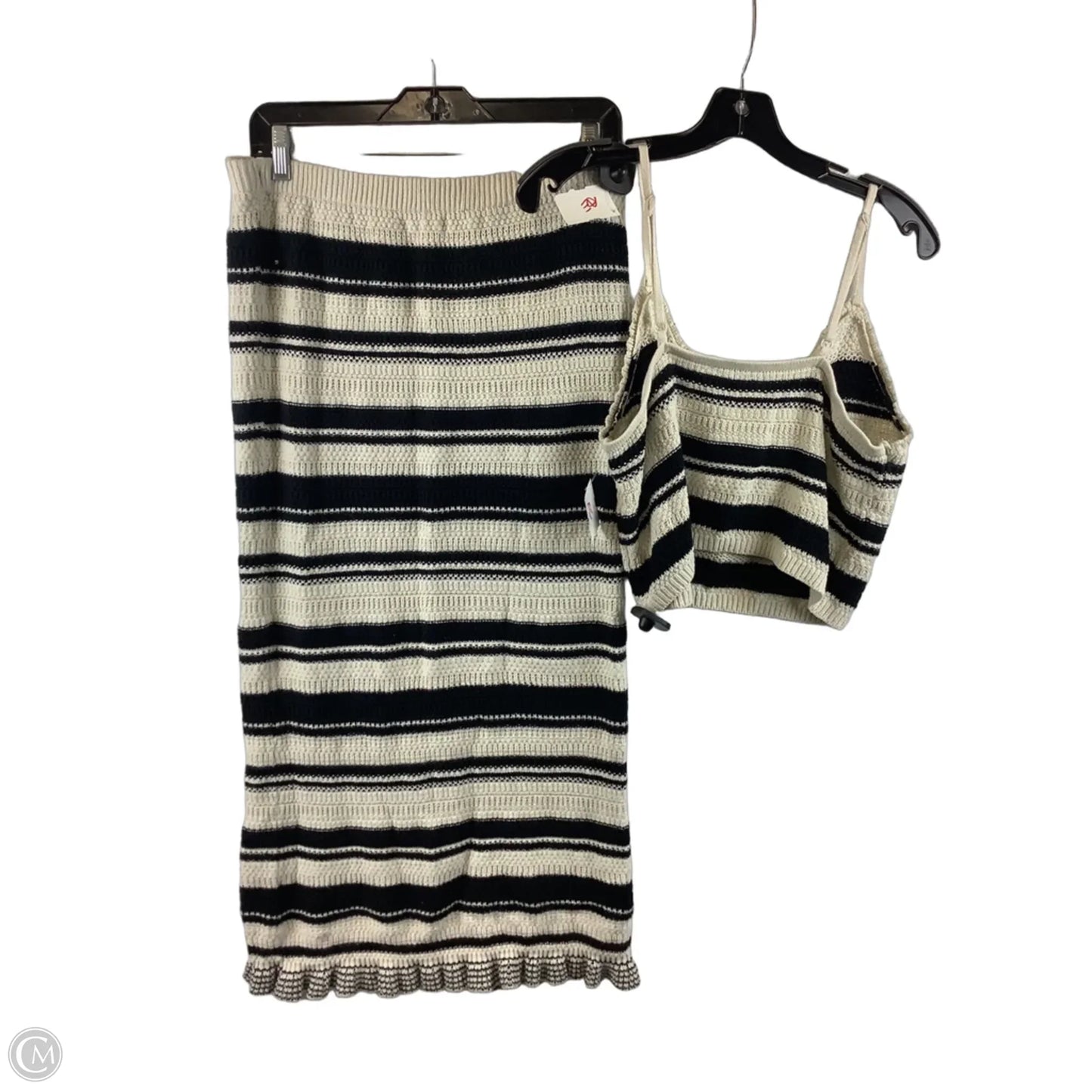 Skirt Set 2pc By Freshman In Striped Pattern, Size: Xl