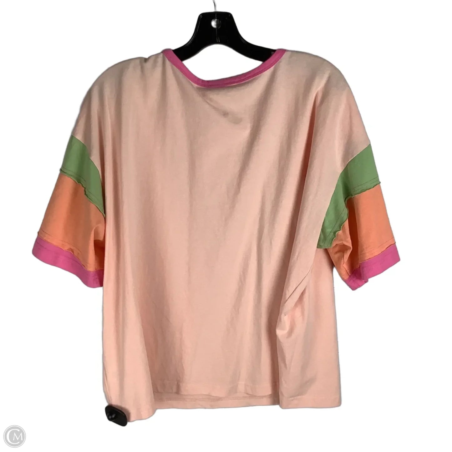 Top Short Sleeve By Easel In Coral, Size: M