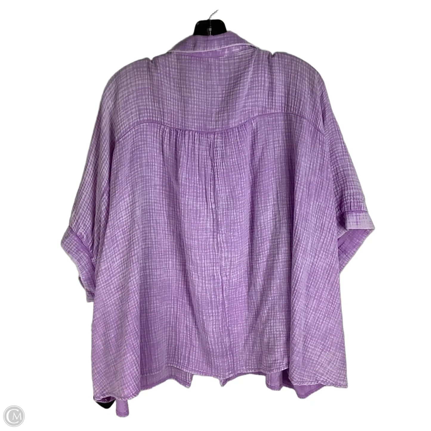 Top Short Sleeve By Zenana In Purple, Size: L/XL
