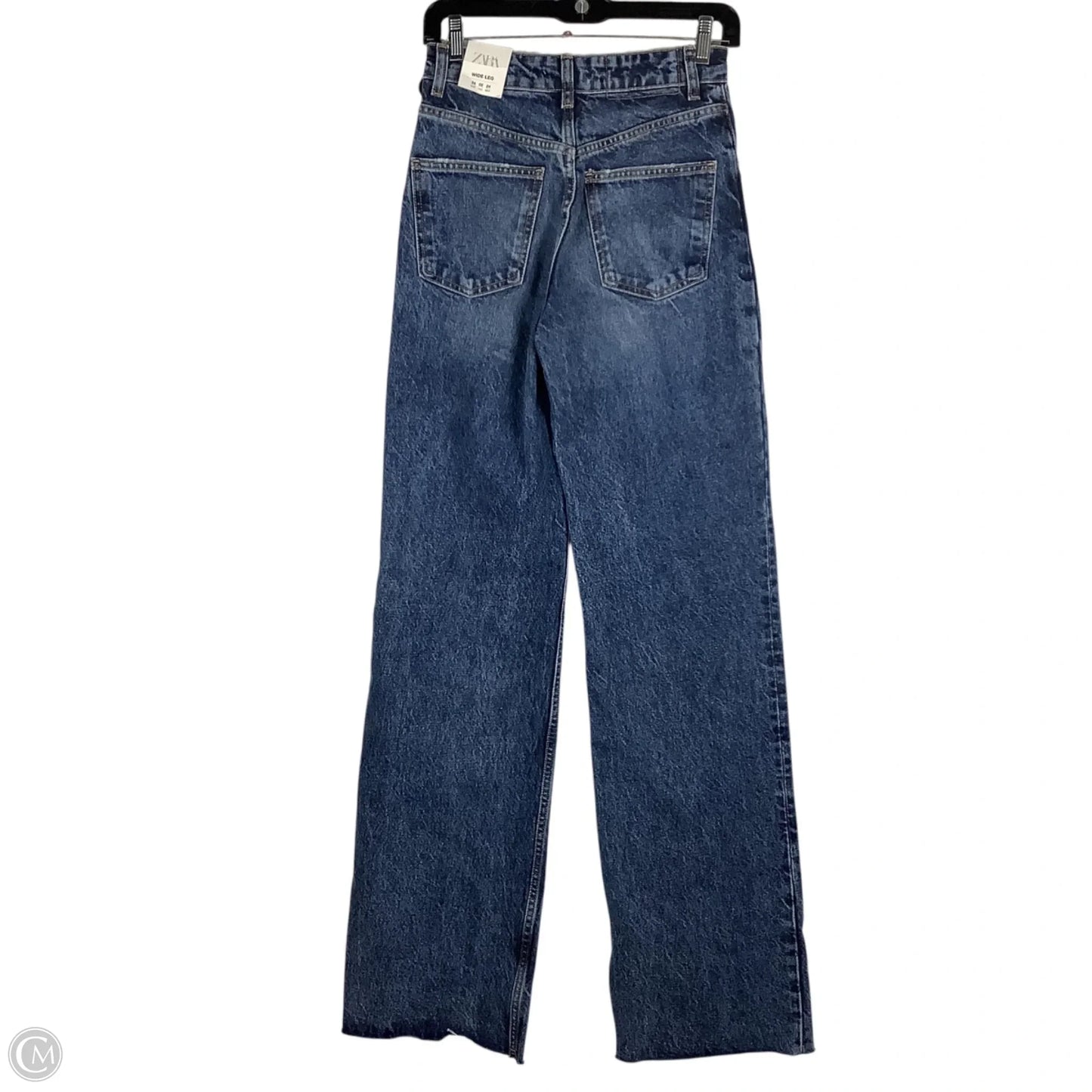 Jeans Wide Leg By Zara In Blue Denim, Size: 2