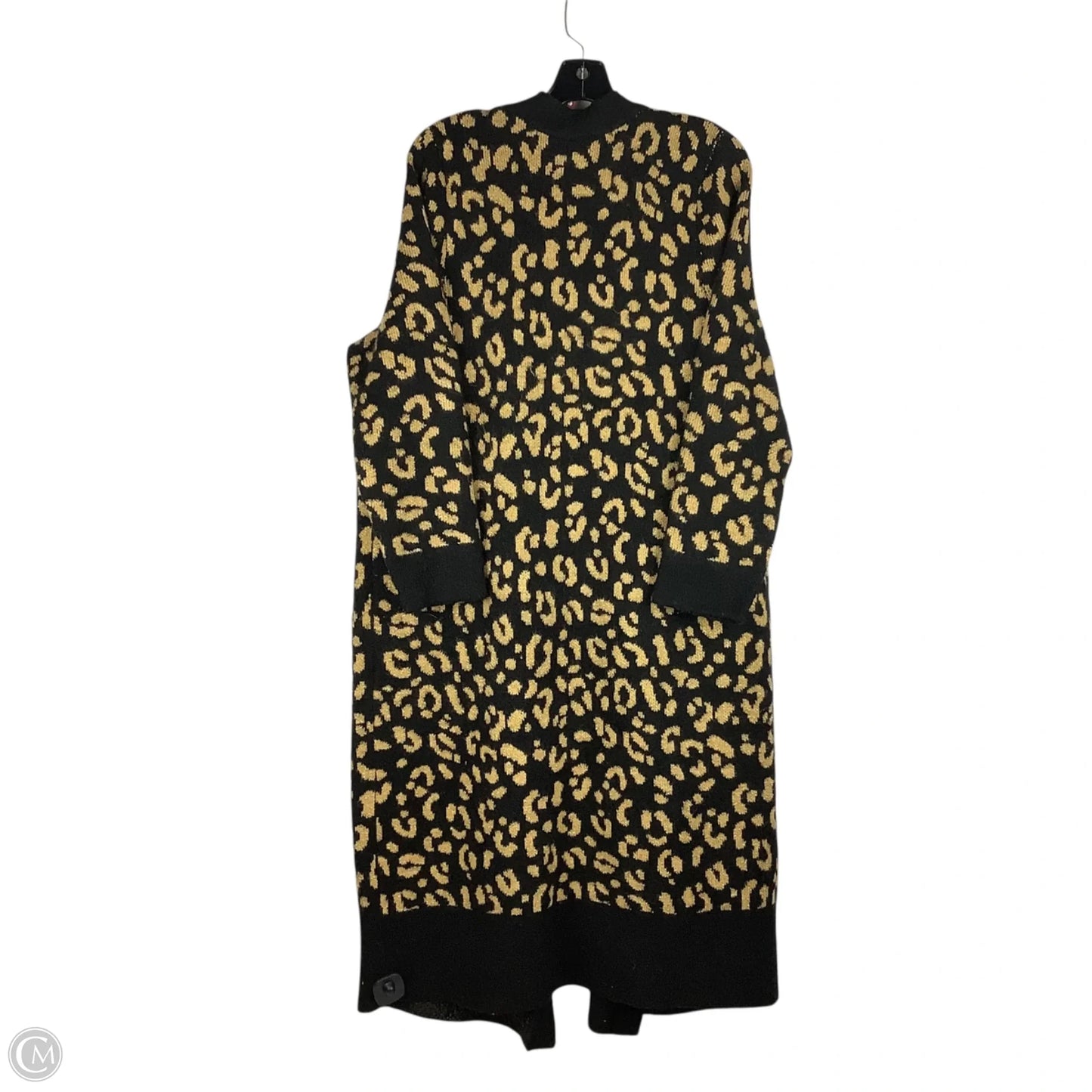 Sweater Cardigan By Torrid In Black & Gold, Size: M