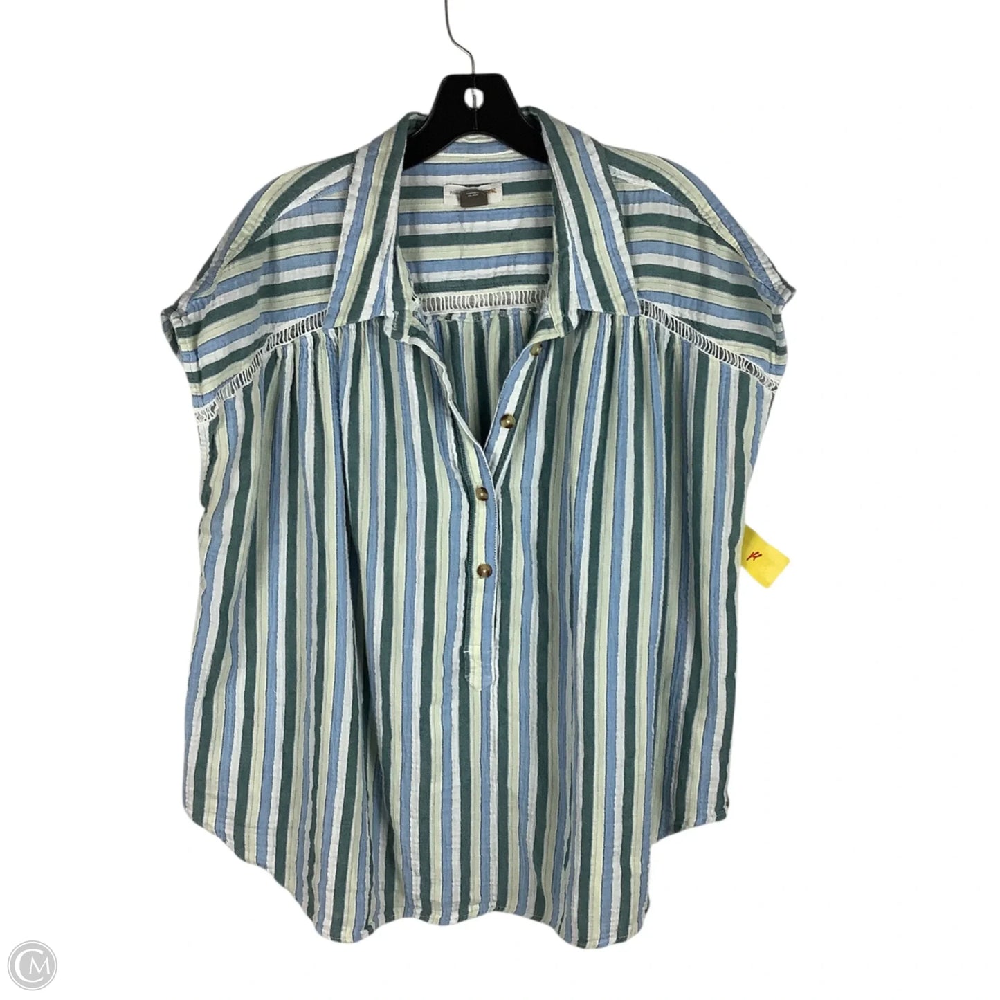 Top Short Sleeve By Pilcro In Striped Pattern, Size: Xl
