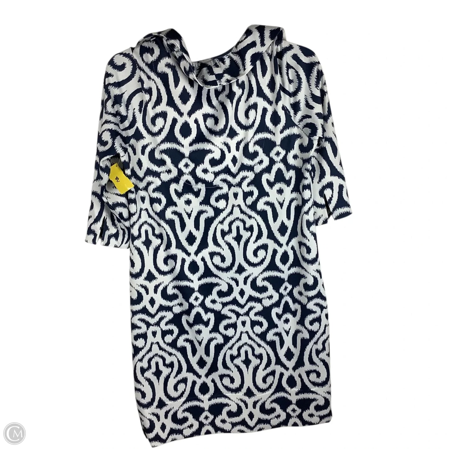 Dress Casual Midi By Gretchen Scott In Blue & White, Size: M