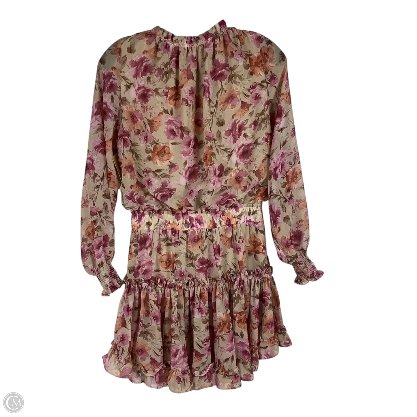 Dress Casual Midi By Cmc In Pink & Tan, Size: S