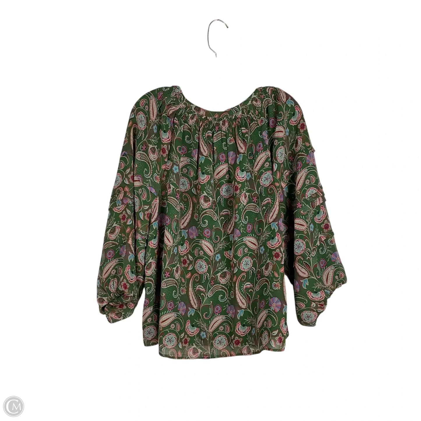 Top Long Sleeve By Loft In Green, Size: L