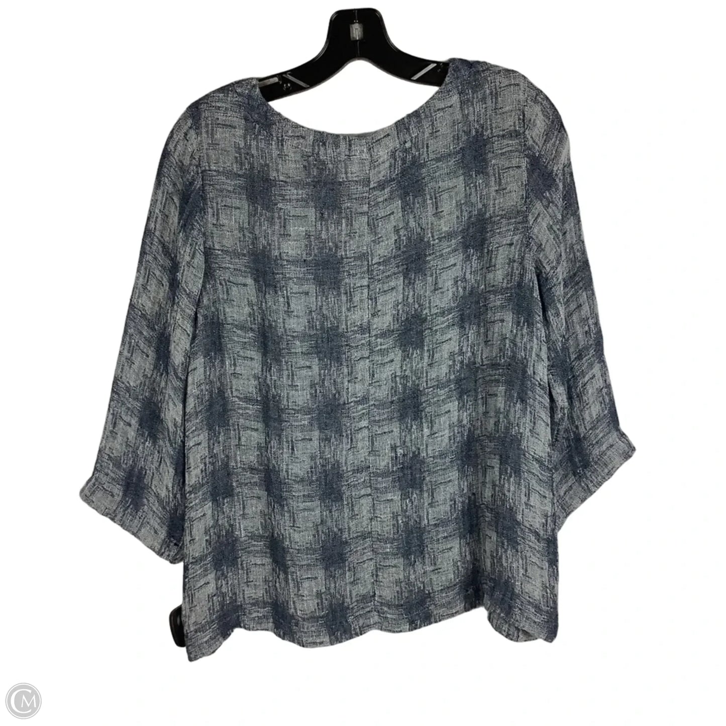Top 3/4 Sleeve By J. Jill In Blue & Grey, Size: Xs