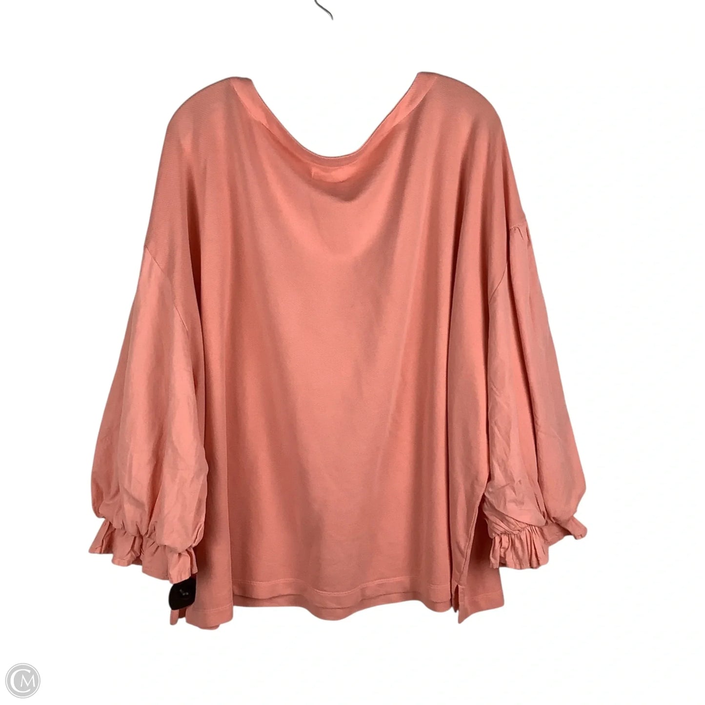 Top Long Sleeve By Wonderly In Peach, Size: 4x