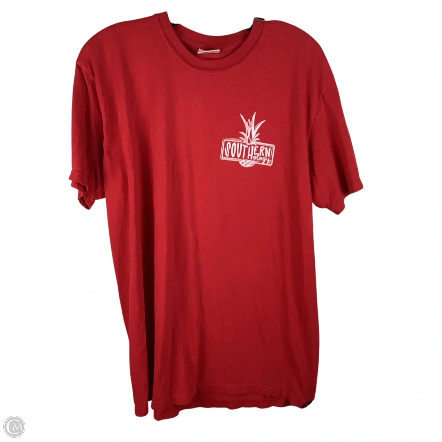 Top Short Sleeve By Comfort Casual In Red, Size: L