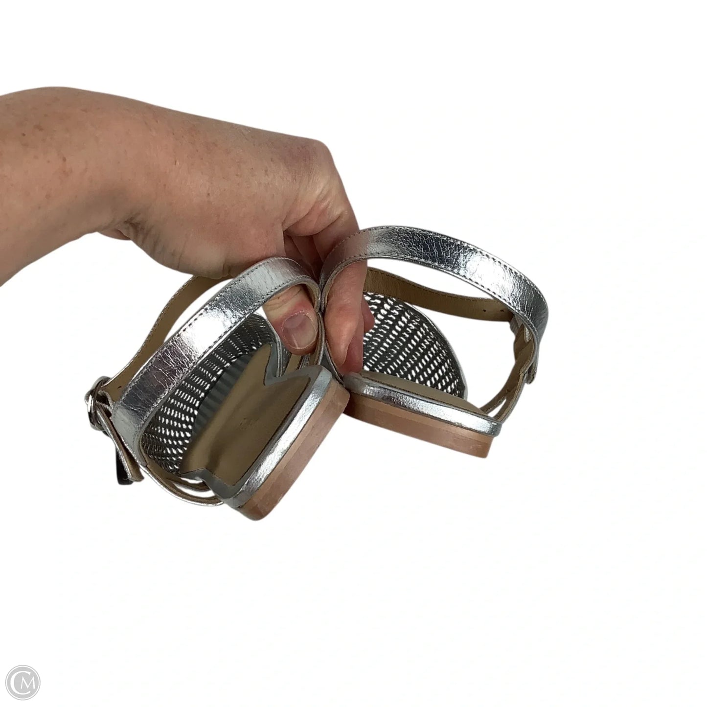 Shoes Flats By Pilcro In Silver, Size: 10