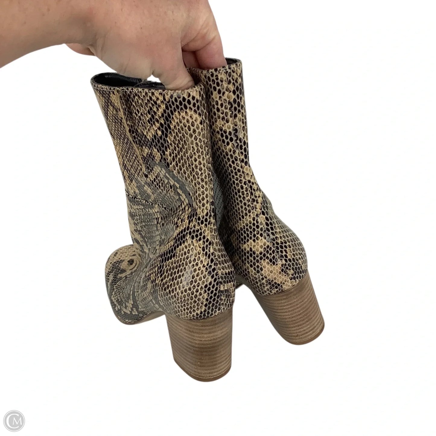 Boots Ankle Heels By Seychelles In Snakeskin Print, Size: 8