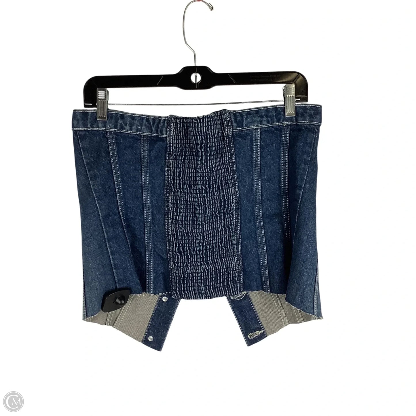 Top Sleeveless By Zara In Blue Denim, Size: Xl