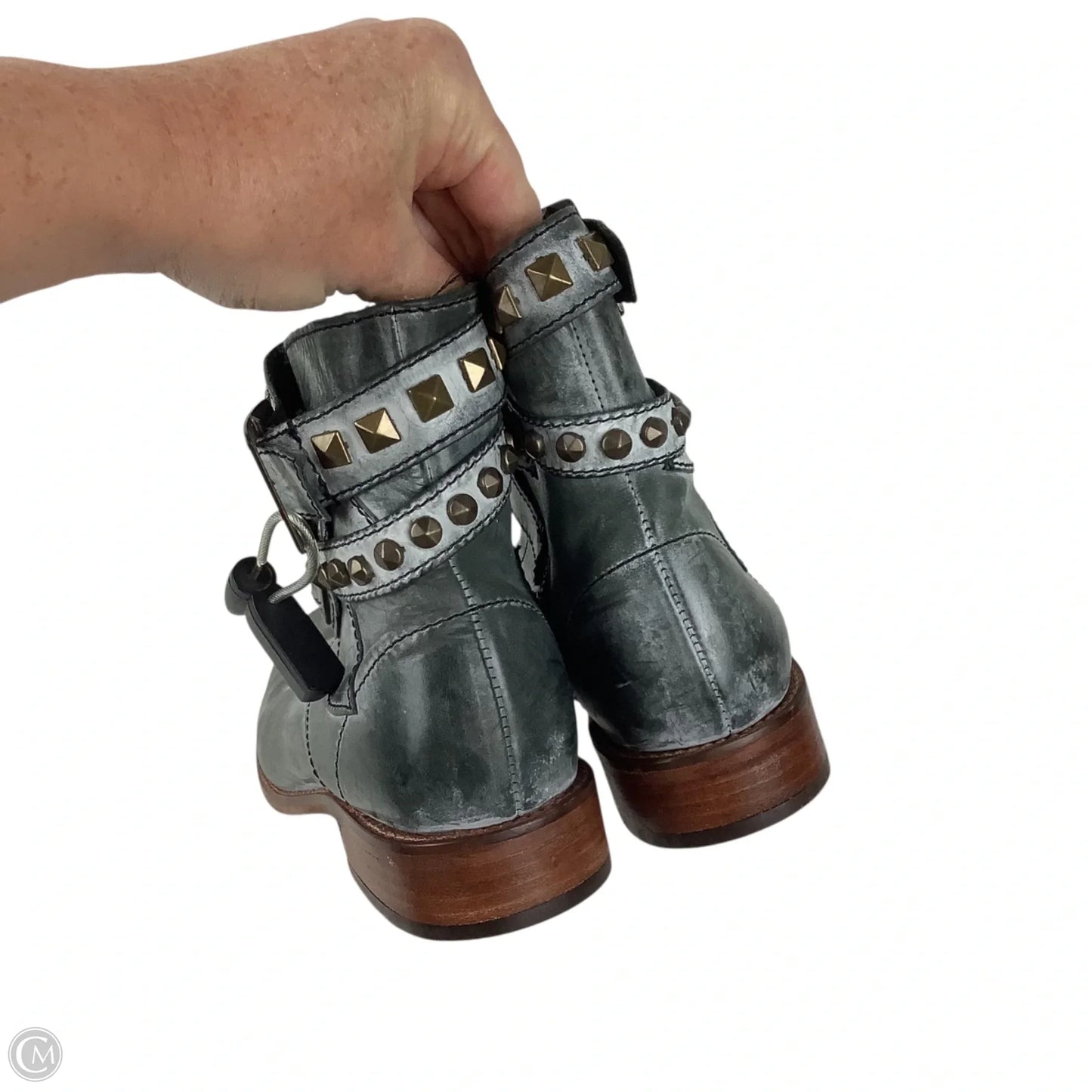 Boots Ankle Heels By Cmc In Grey, Size: 5