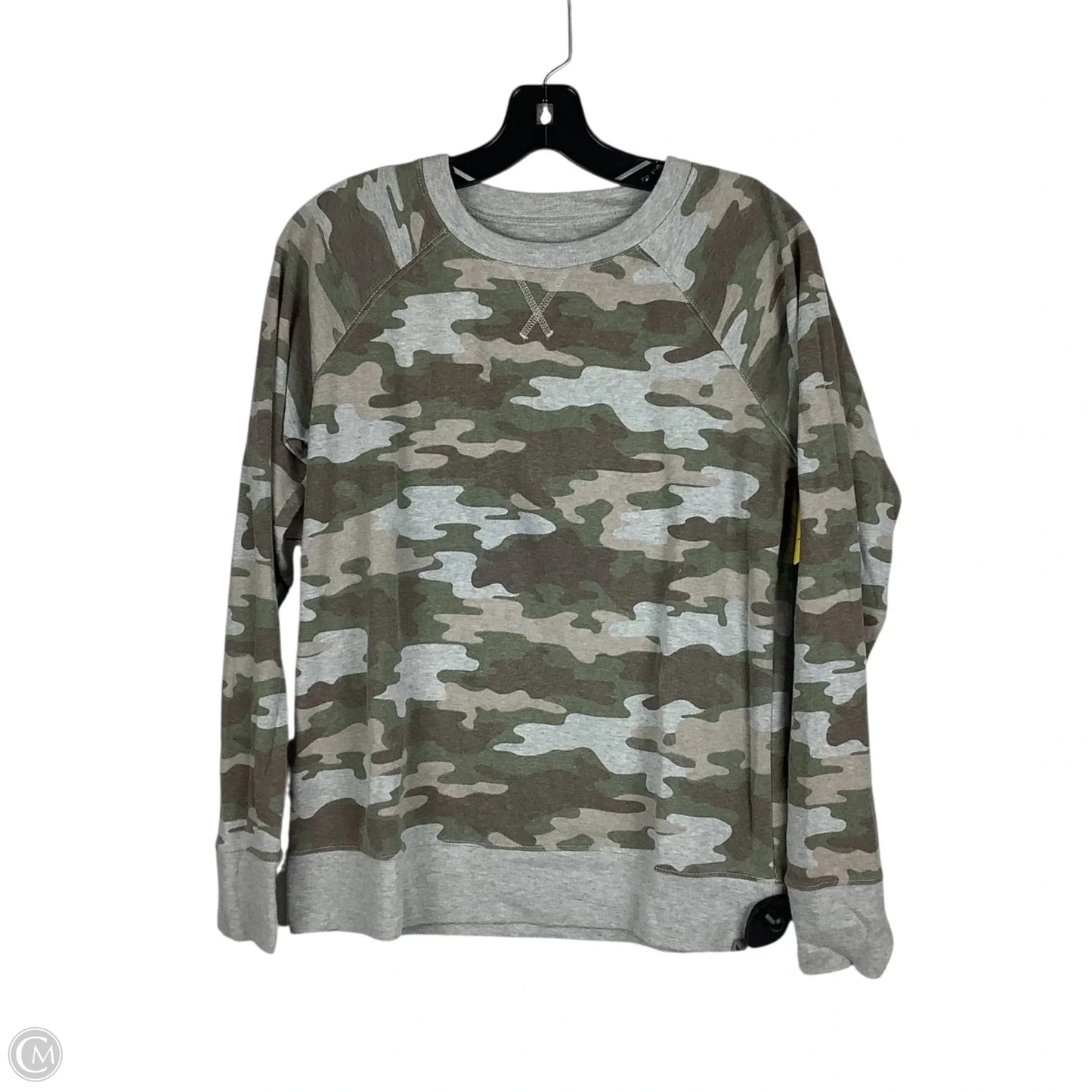 Sweatshirt Crewneck By Eddie Bauer In Camouflage Print, Size: S